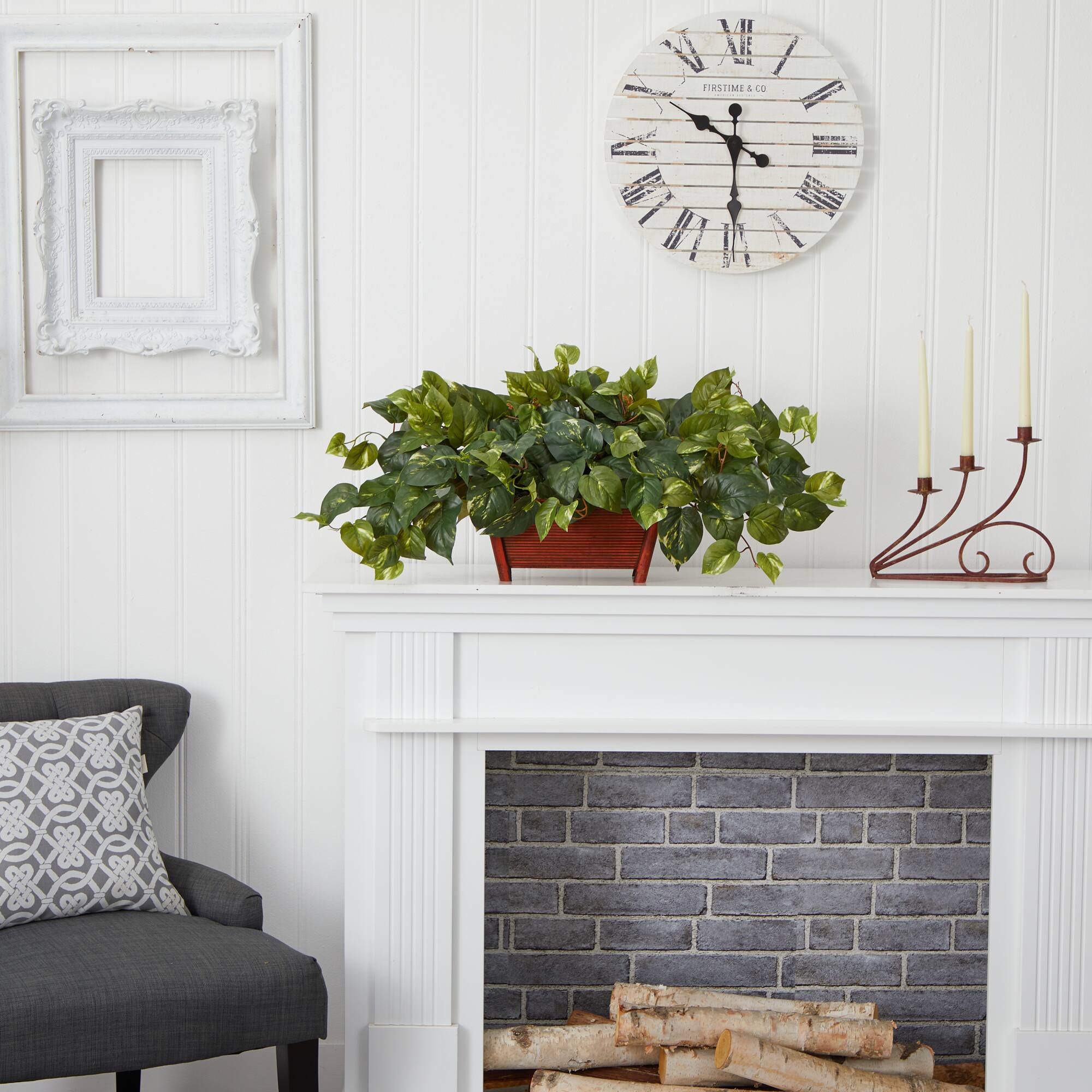 16" Pothos In Rectangle Decorative Planter