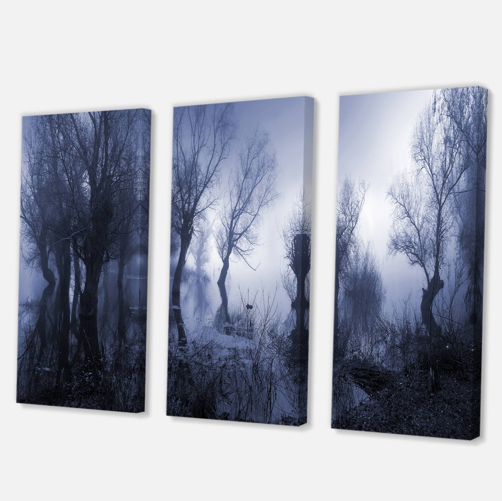 Designart - Creepy Landscape in Sepia Tones - Landscape Canvas Art Print