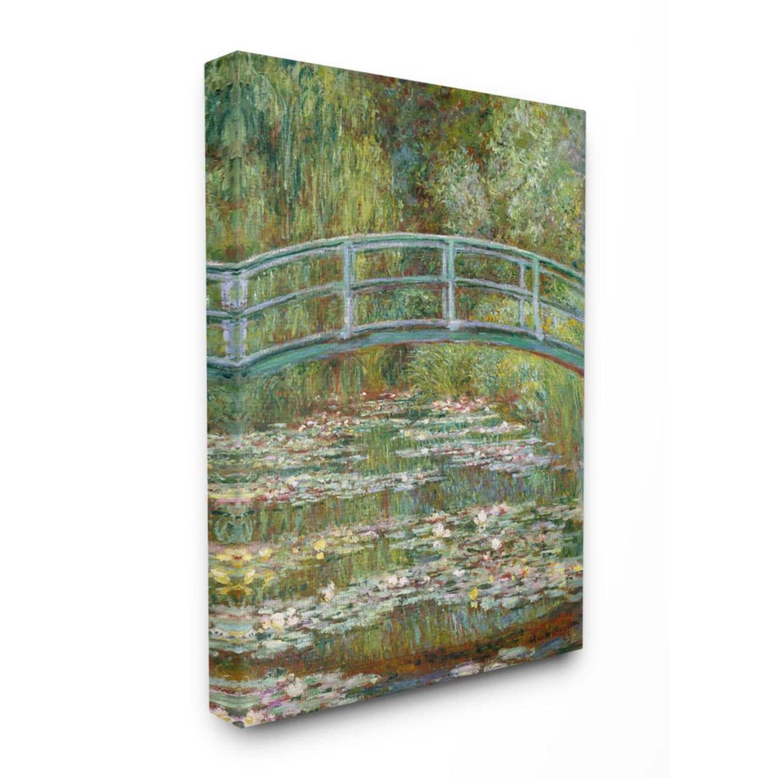 Stupell Industries Bridge Over Lilies Monet Classic Painting