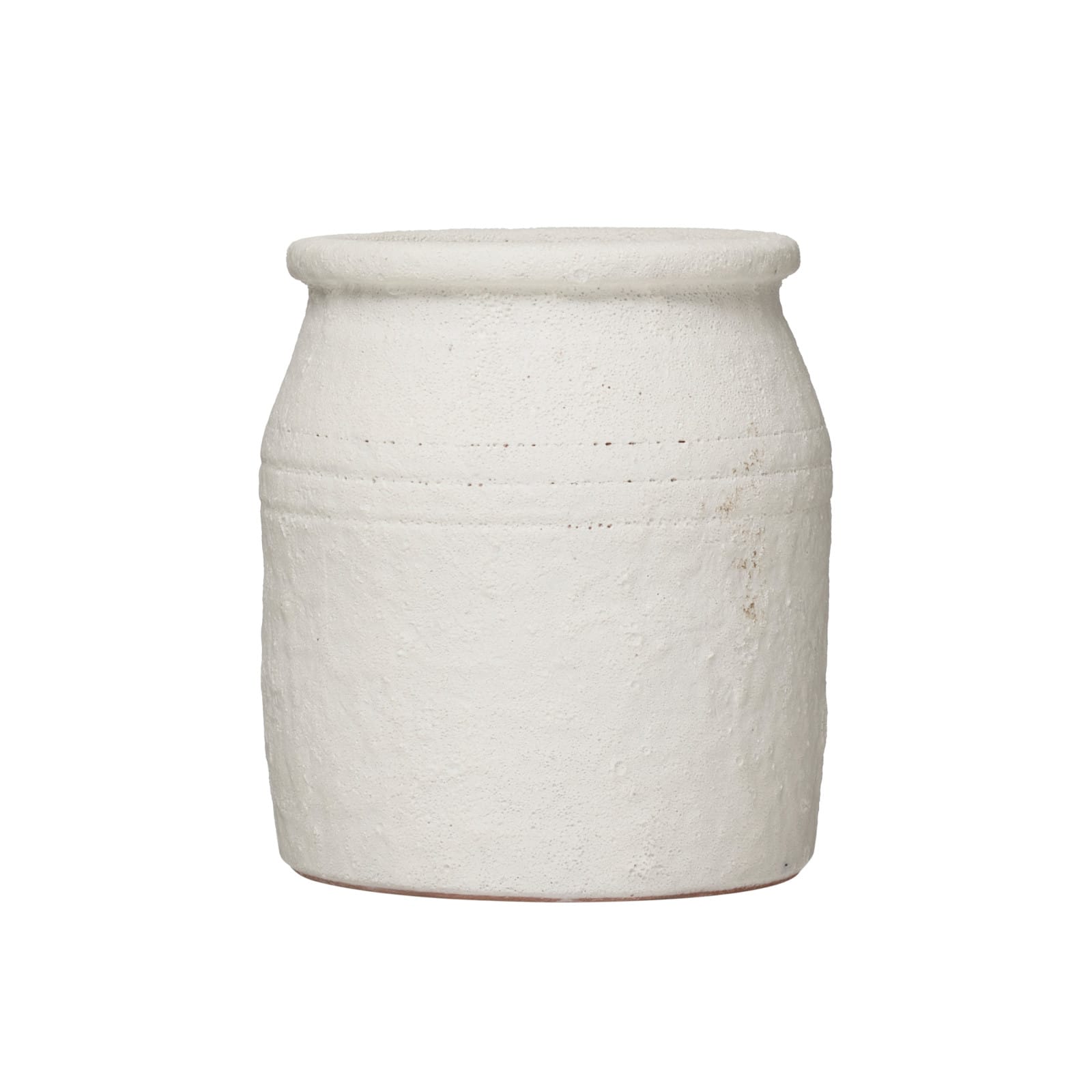Hello Honey® 7" Decorative Distressed Volcano Glaze Terra Cotta Crock
