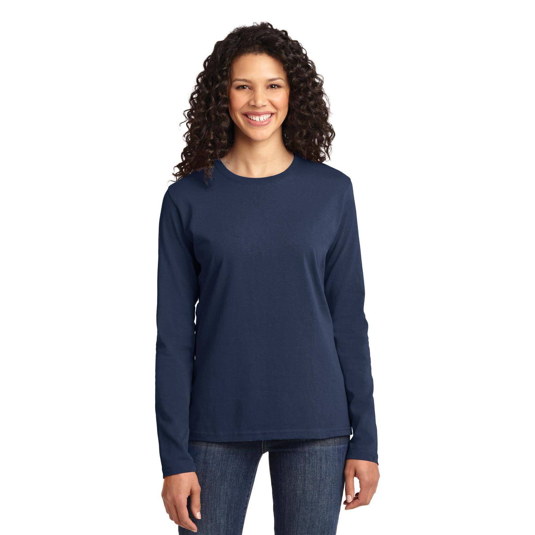 Port &#x26; Company&#xAE; Core Cotton Colors Long Sleeve Ladies T-Shirt