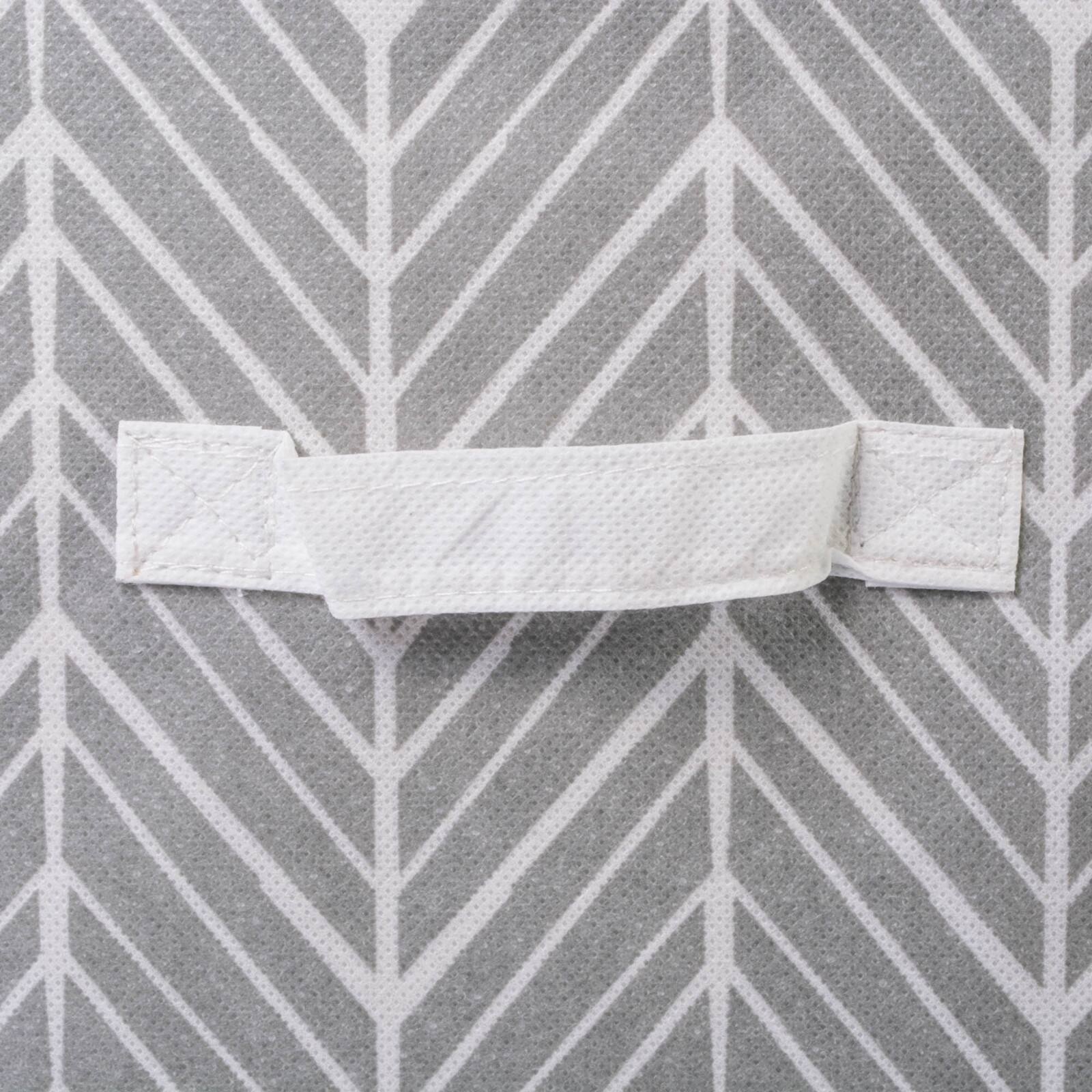 DII® 11" Gray Herringbone Square Non-Woven Fabric Cubes, 4ct.