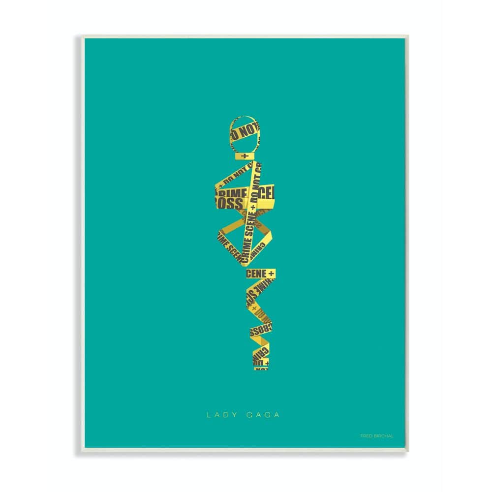 Stupell Industries Lady Gaga Minimalist Illustration Wooden Wall Plaque