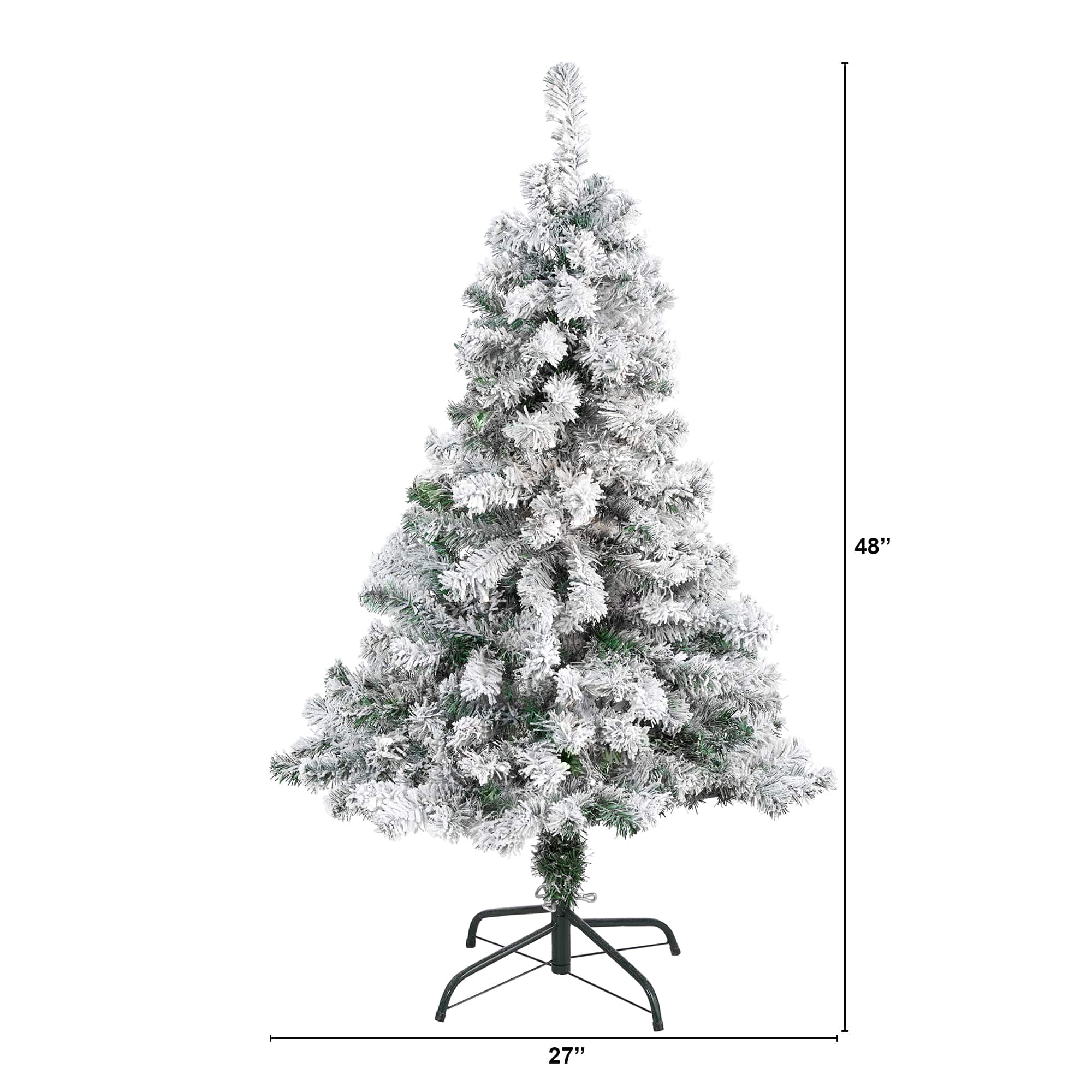 4ft. Unlit Flocked Rock Springs Spruce Artificial Christmas Tree