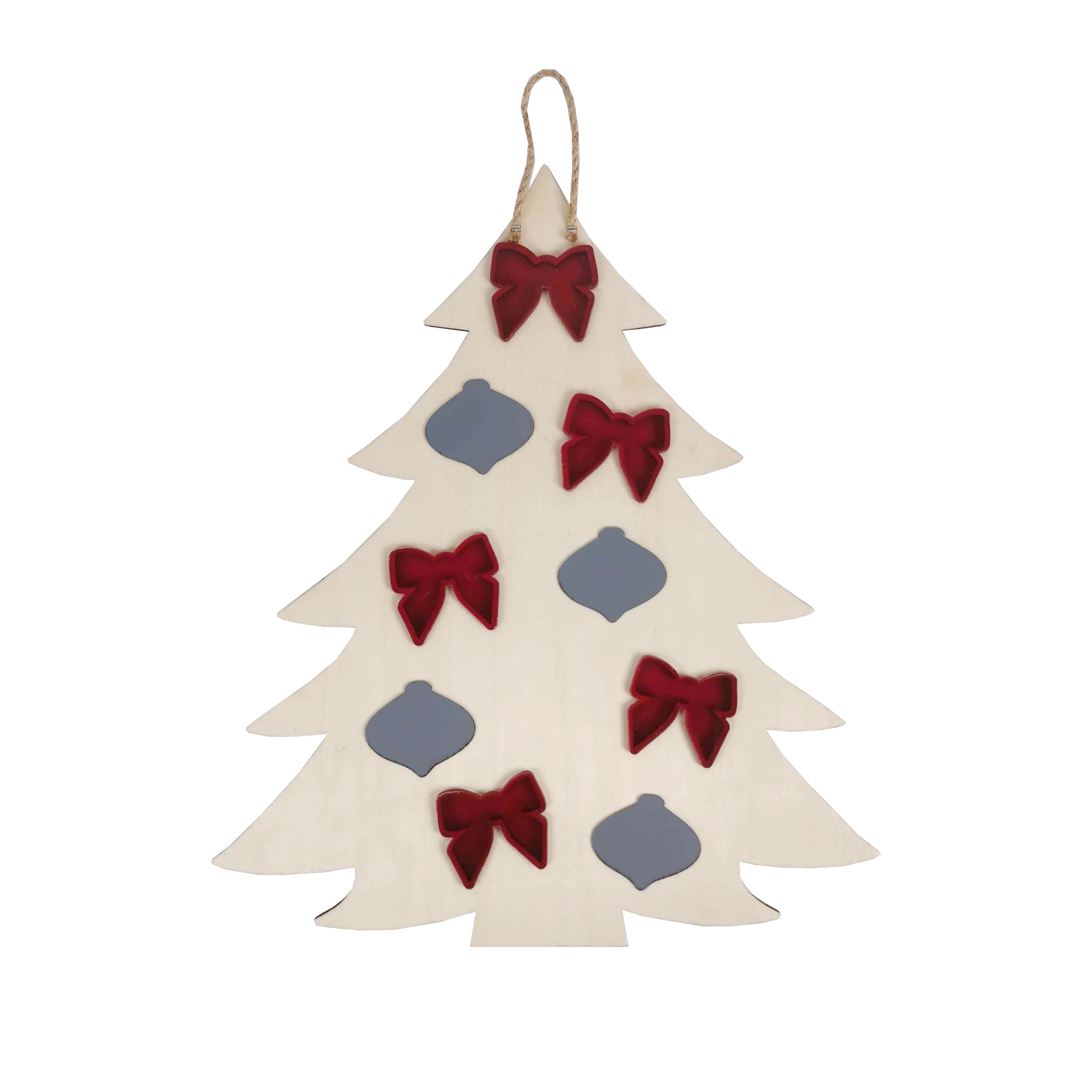16&#x22; Christmas Tree DIY Wood &#x26; Acrylic Wall Plaque by Make Market&#xAE;