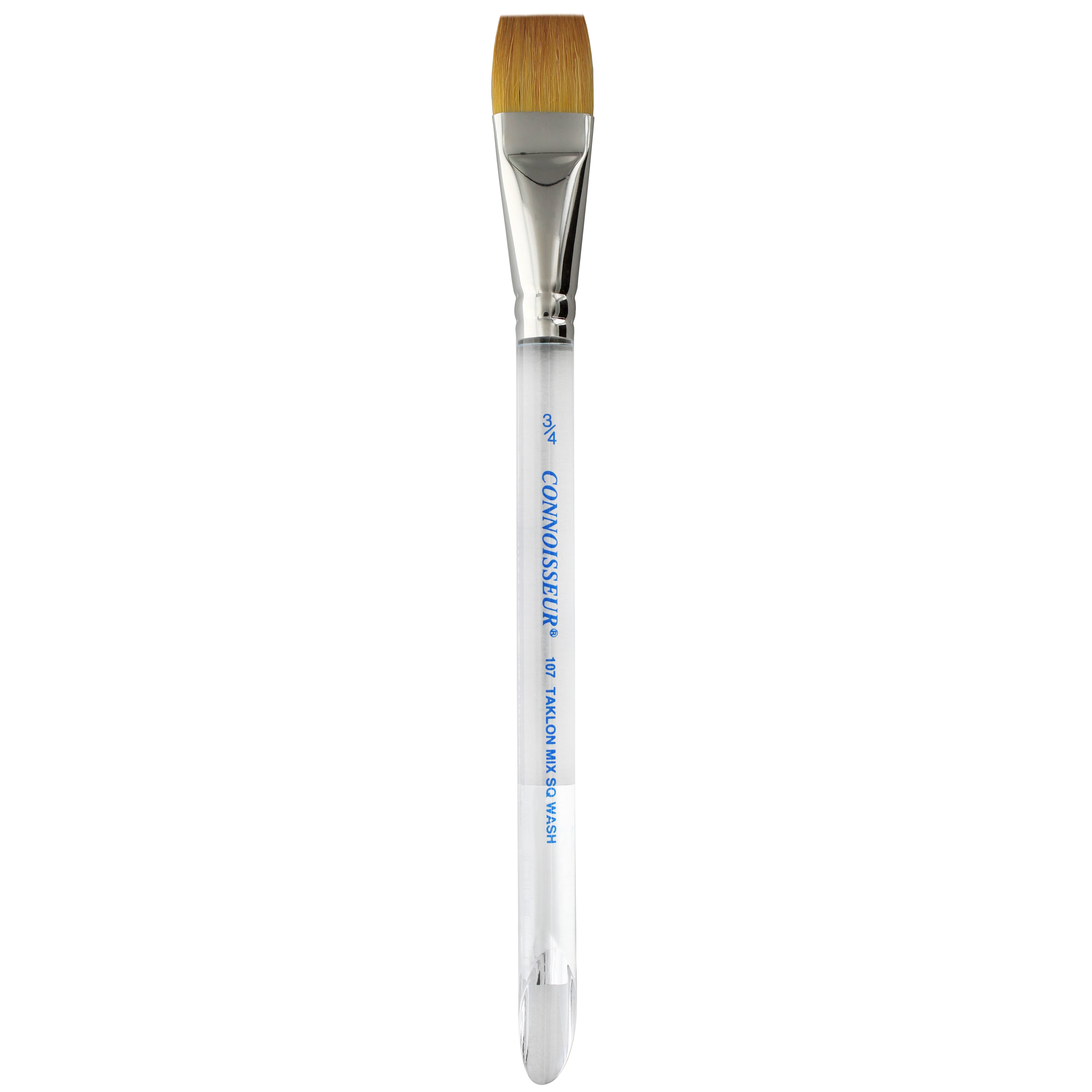 Connoisseur® Gold Taklon Short Handle Watercolor Flat Brush Paint | 0.75 in | Michaels®