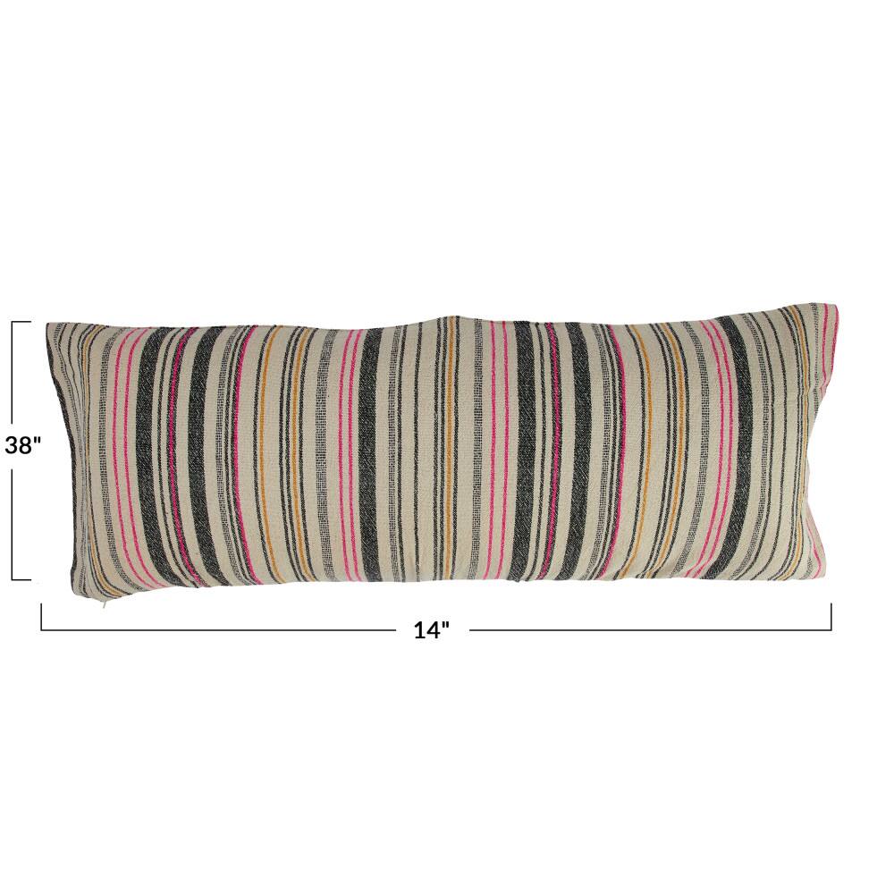 Hello Honey® Multicolor Stripes Cotton Blend Lumbar Pillow