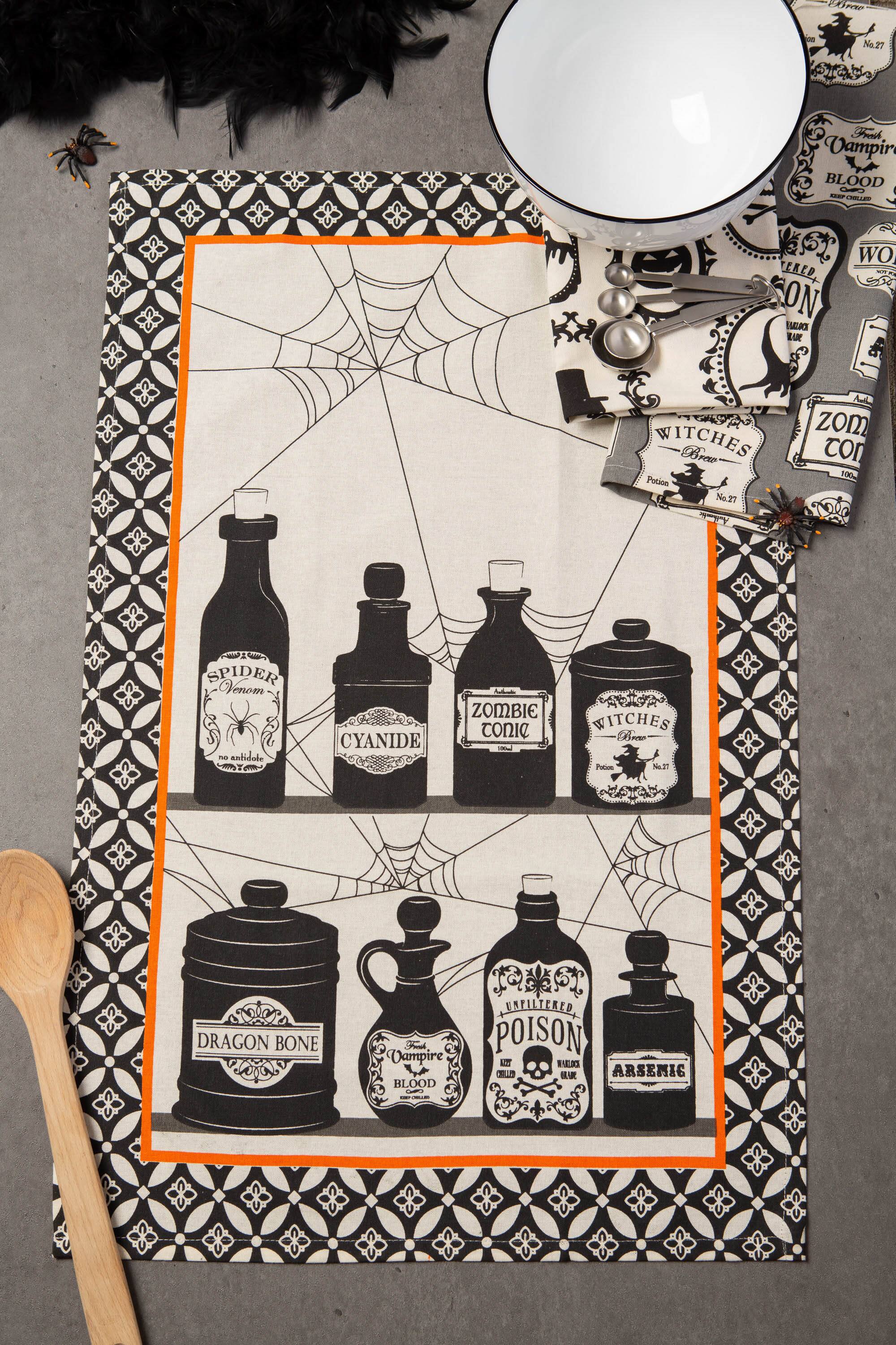 DII&#xAE; Mixed Hocus Pocus Printed Dishtowels, 3ct.