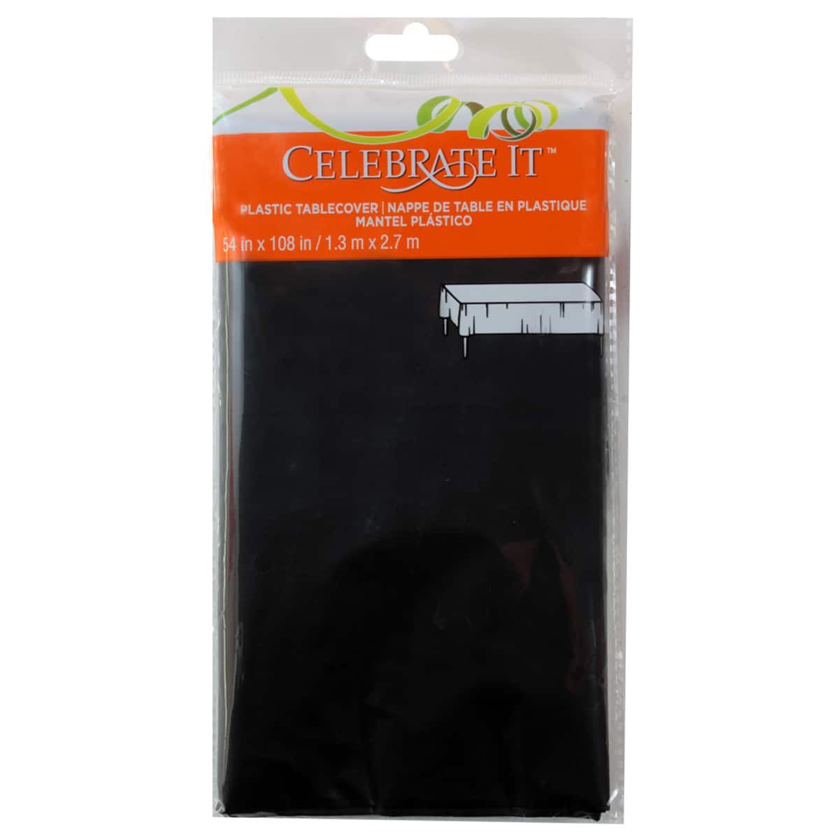 12 Pack: 108&#x22; Black Plastic Table Cover by Celebrate It&#x2122;