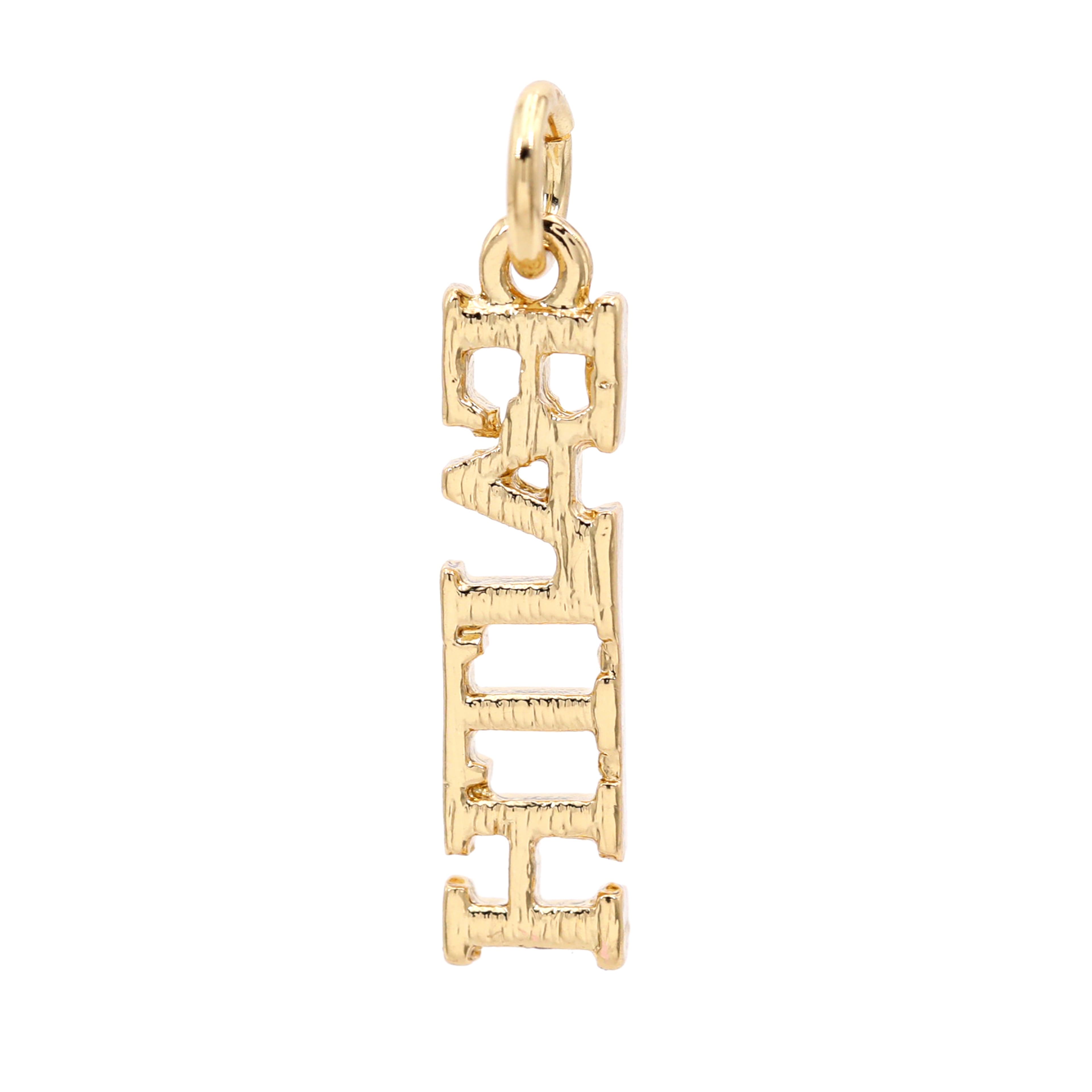 14K Gold Plated Faith Charm by Bead Landing&#x2122;