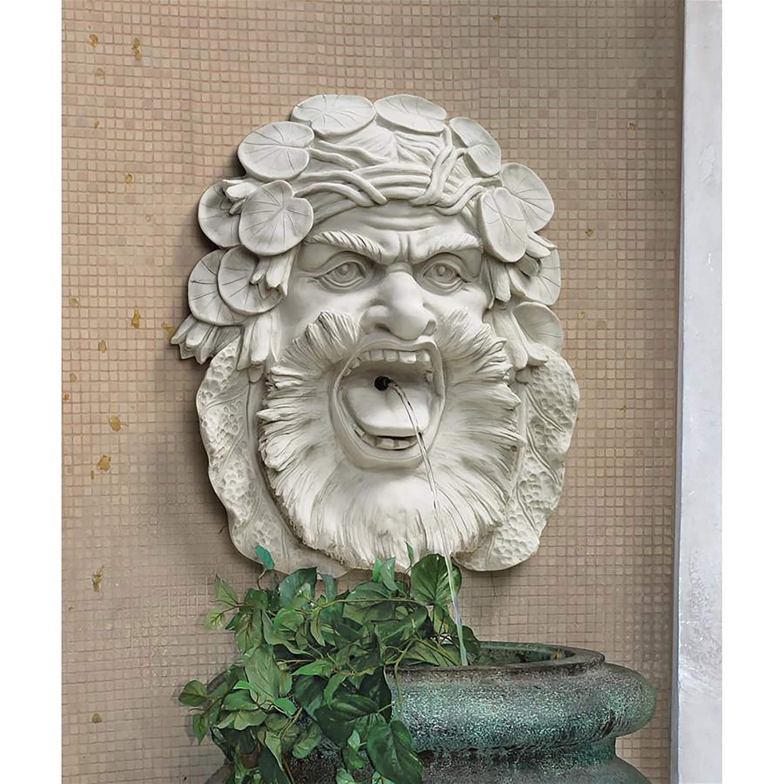Design Toscano Hafod Mansion Green Man Fountain Wall Sculpture