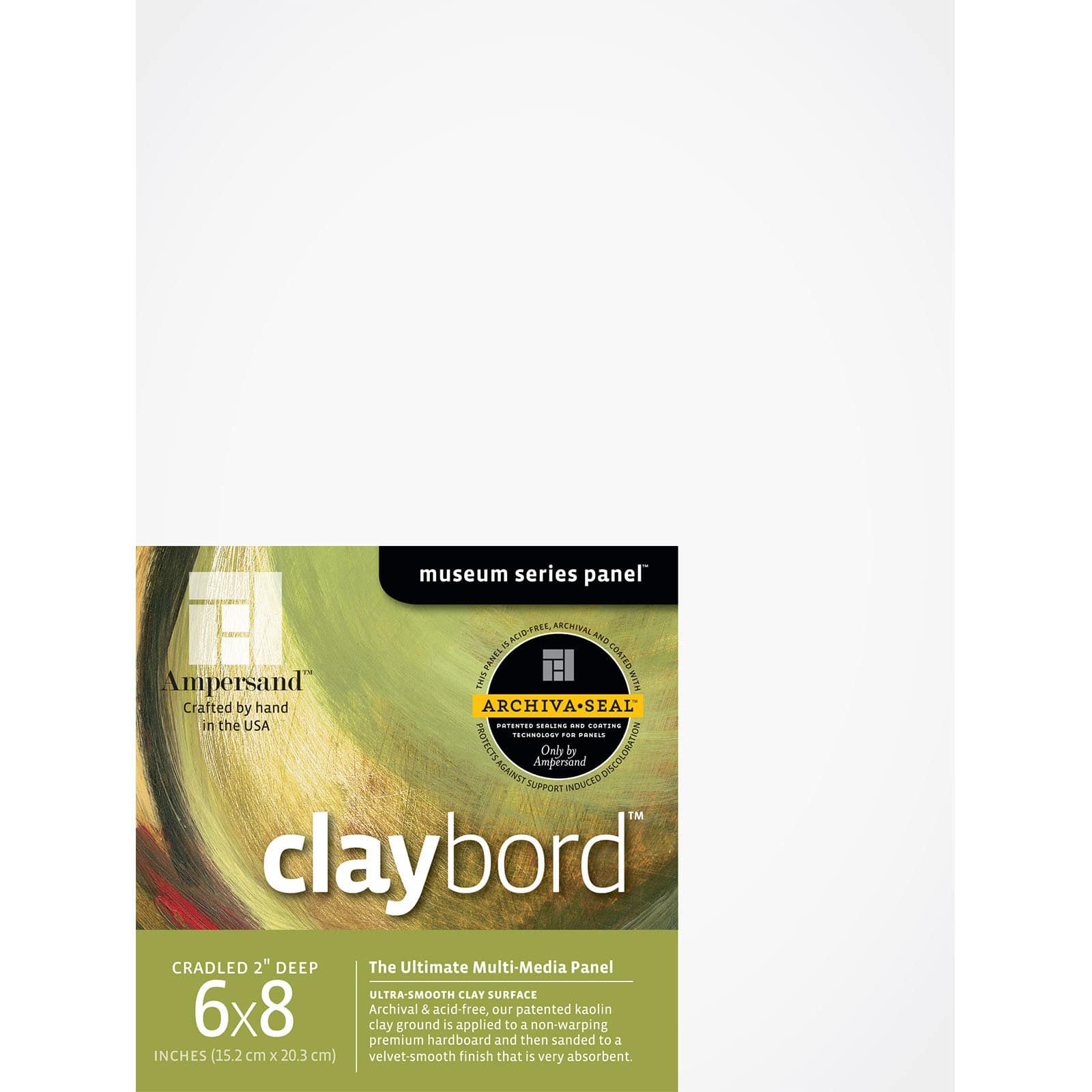 Ampersand&#x2122; Claybord&#x2122; 2&#x22; Cradled Panel