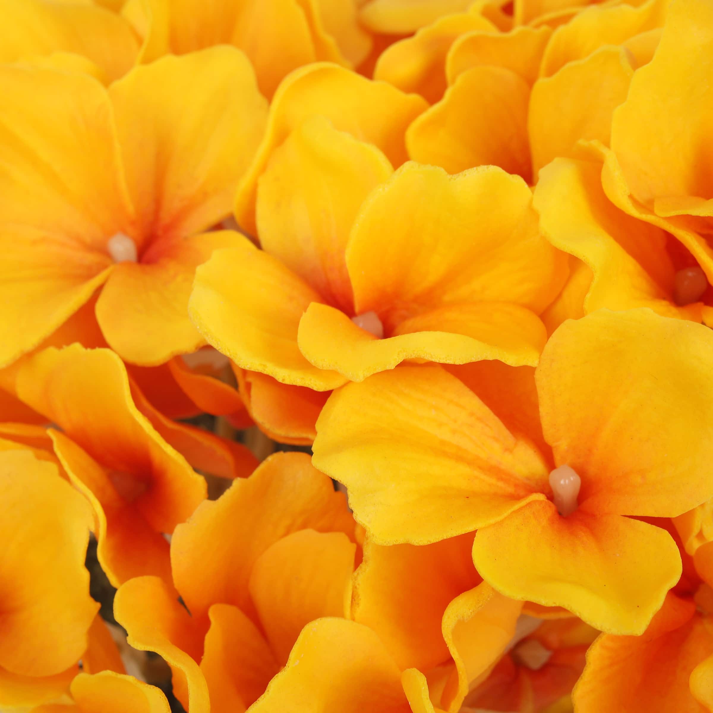 10" Hydrangea Bouquet in Natural Basket