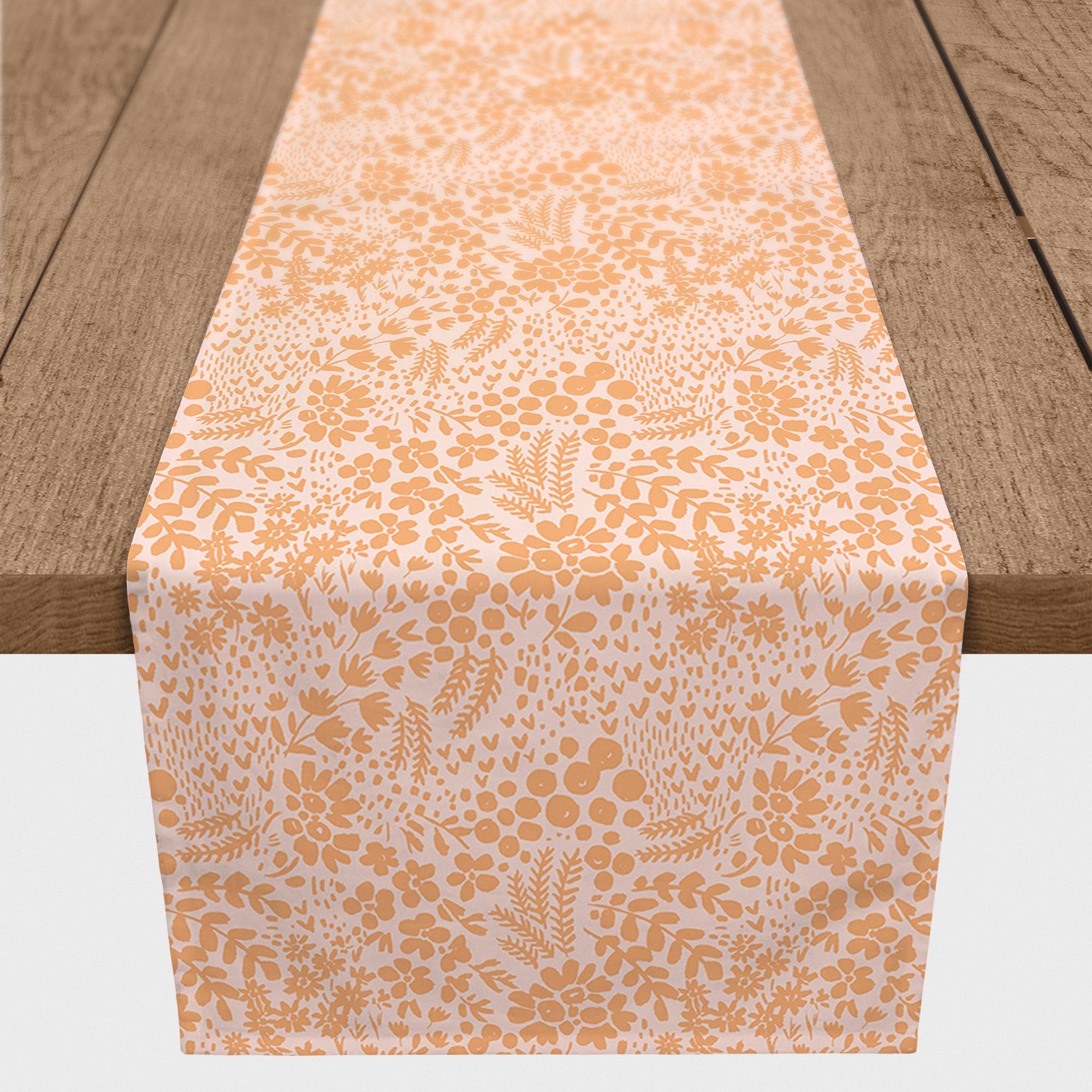 90" Dainty Floral Cotton Twill Table Runner