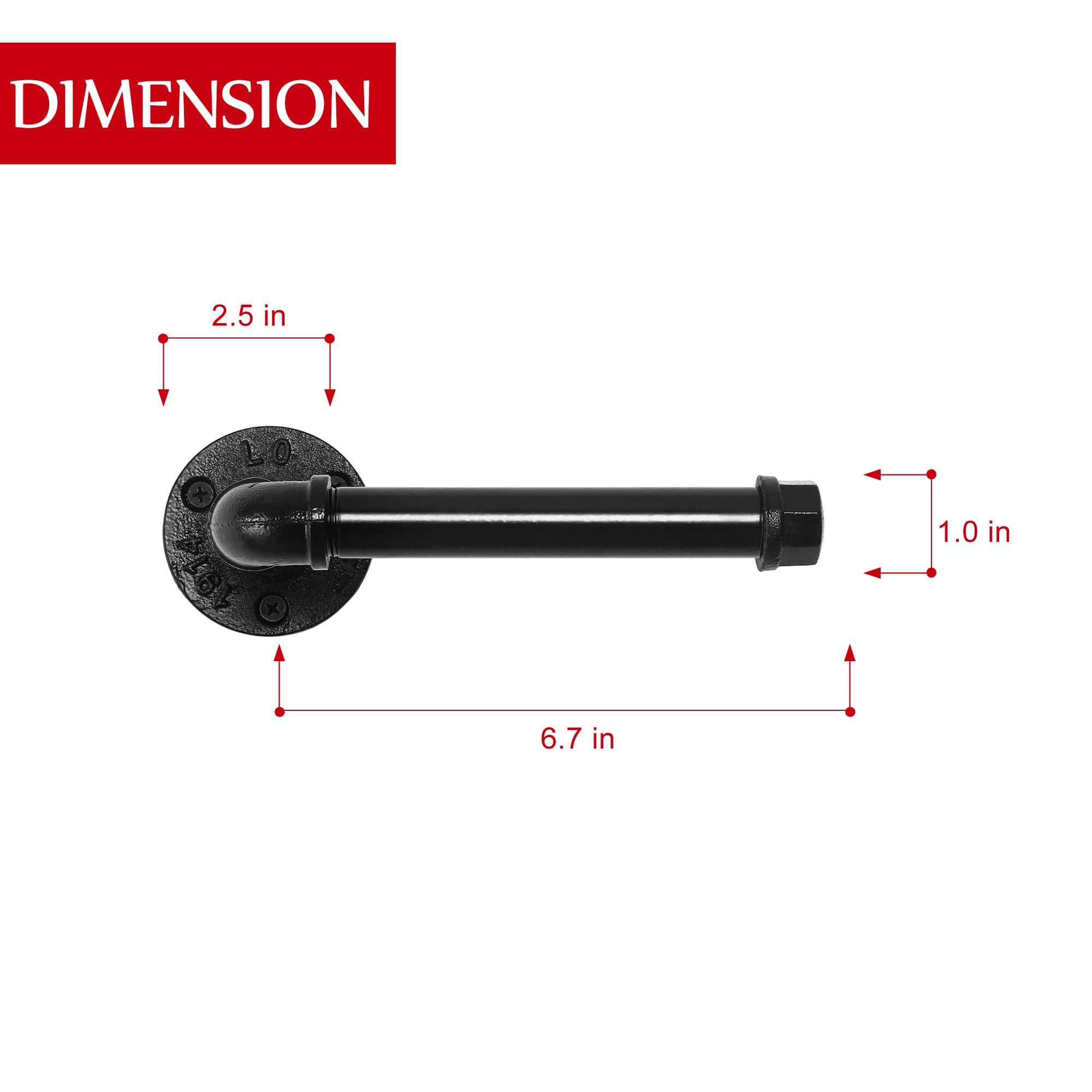 NEX™ 6.5" Black Iron Rustic Toilet Paper Roll Holders, 2ct.