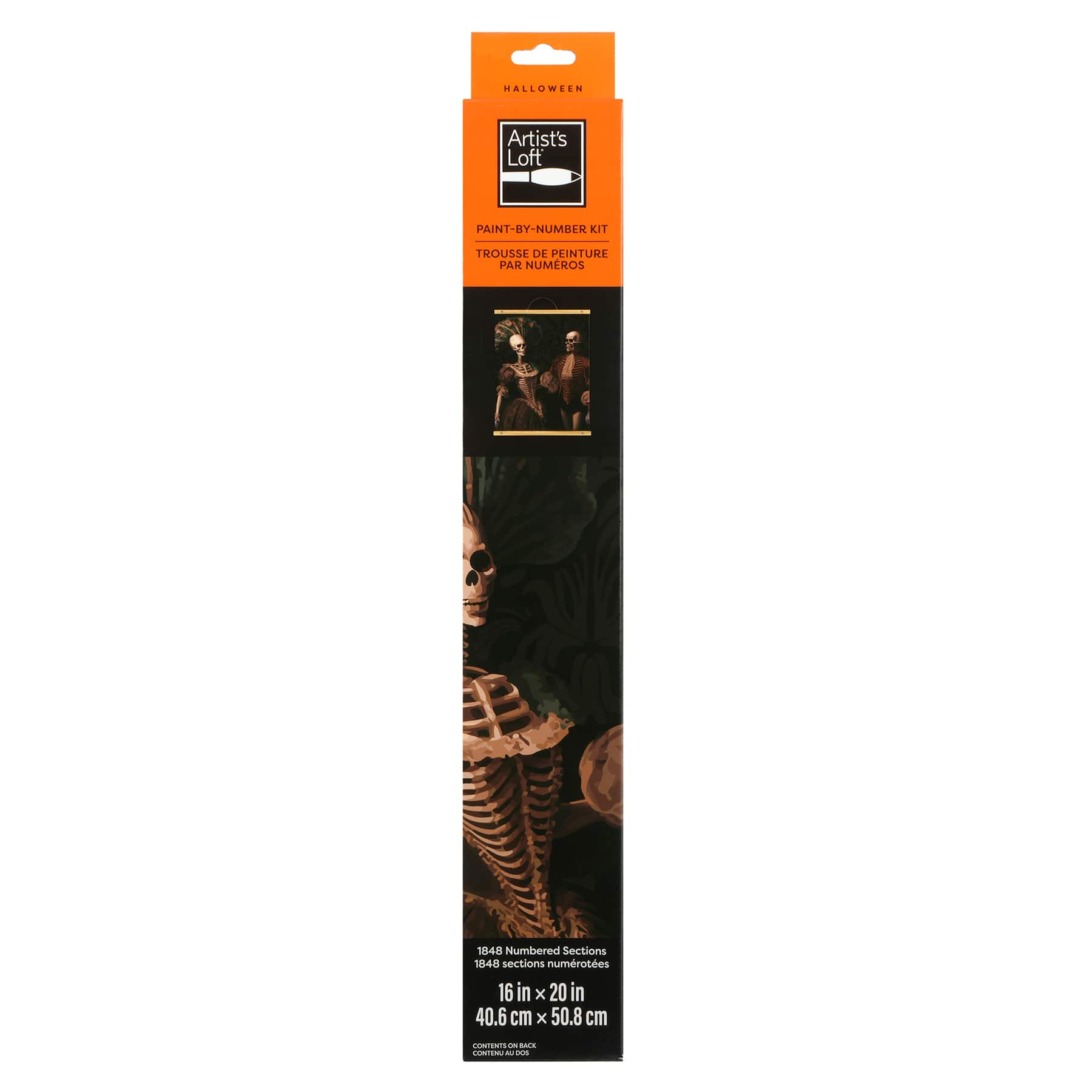 16&#x22; x 20&#x22; Skeleton Couple Paint-by-Number Kit with Wood Display Hanger by Artist&#x27;s Loft&#xAE;