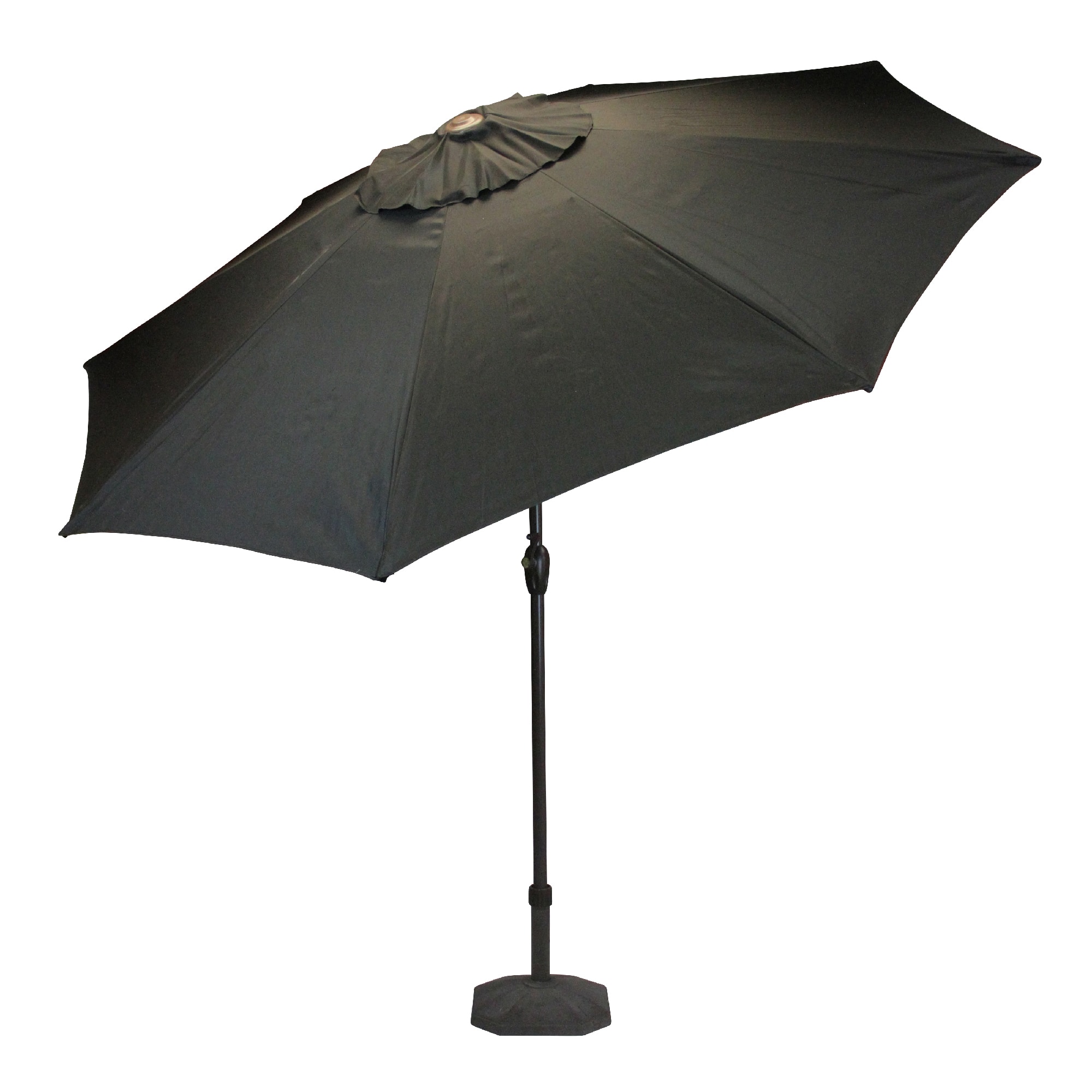 9ft. Black &#x26; Brown Outdoor Patio Umbrella