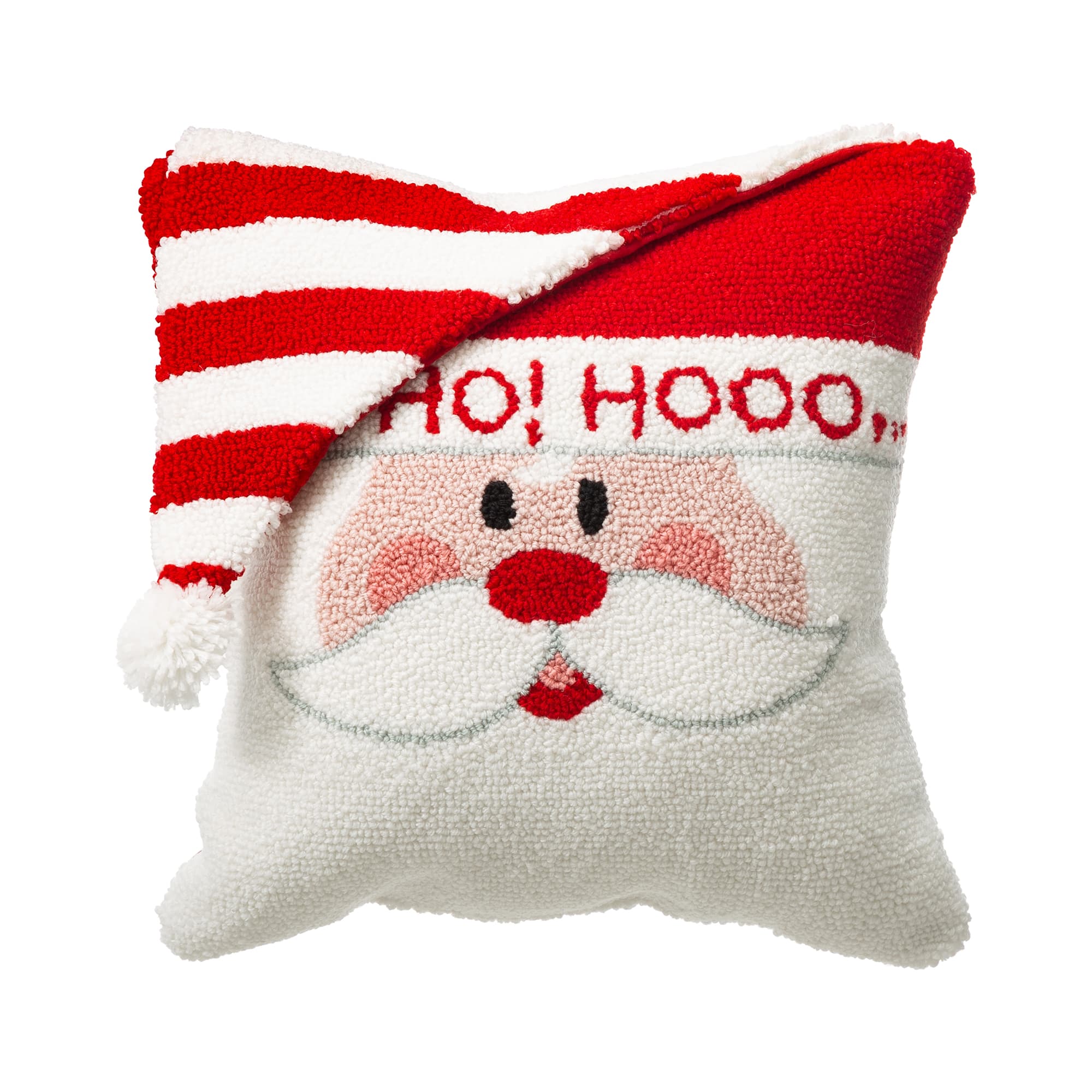Glitzhome&#xAE; Hooked 3D Santa Pillow Set