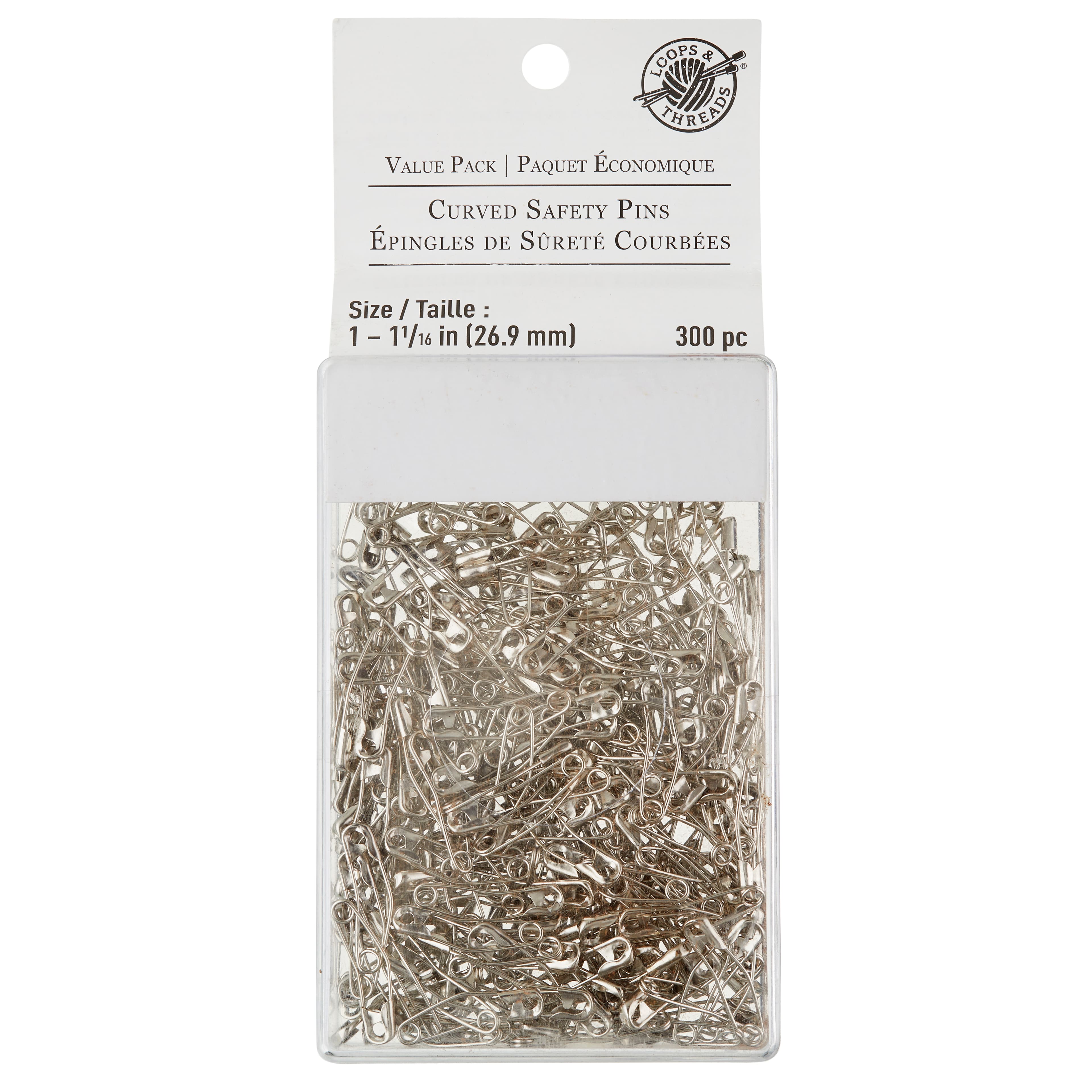 Loops &#x26; Threads&#x2122; Curved Safety Pins, 1 1/16&#x22;