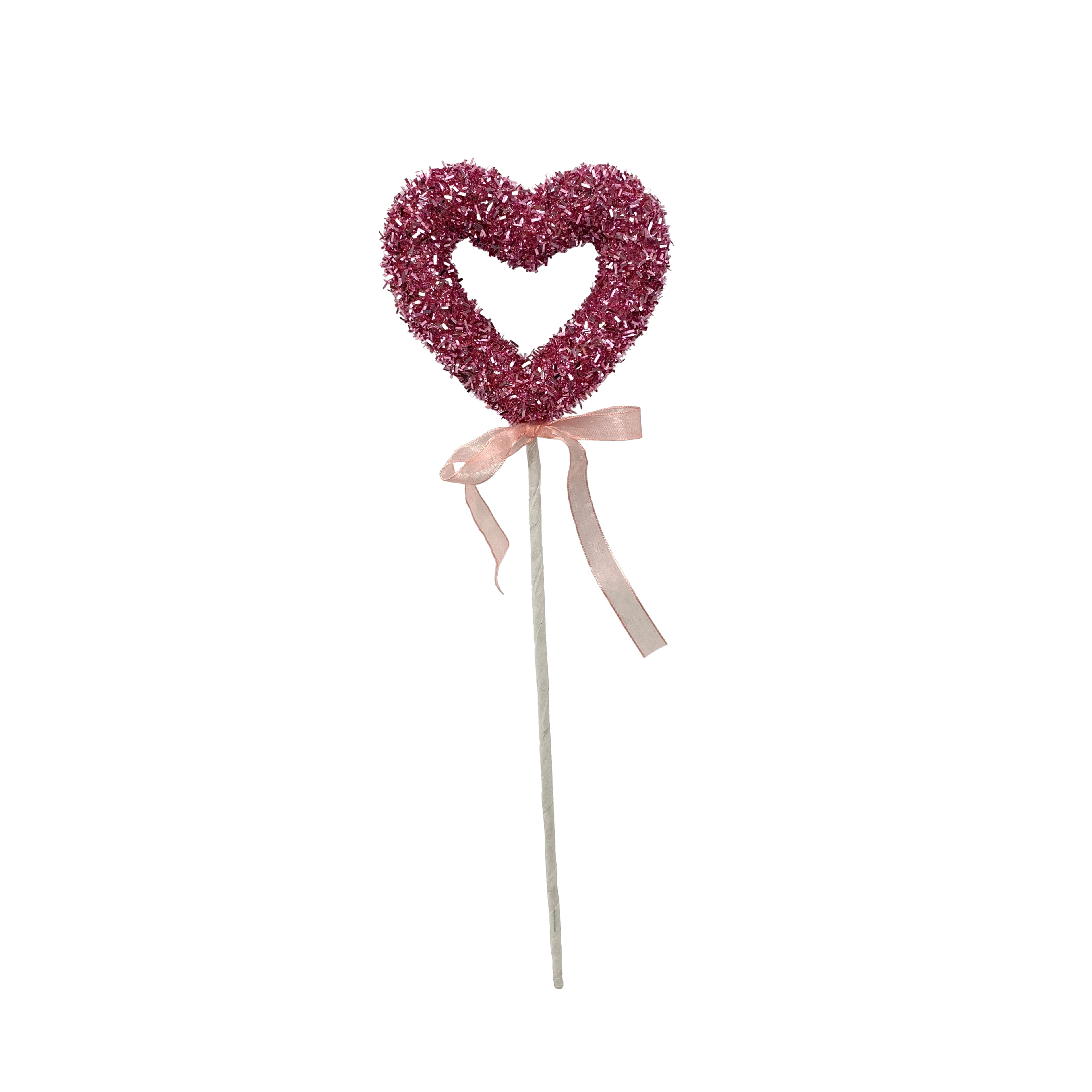 12" Red Open Heart Pick by Celebrate It™