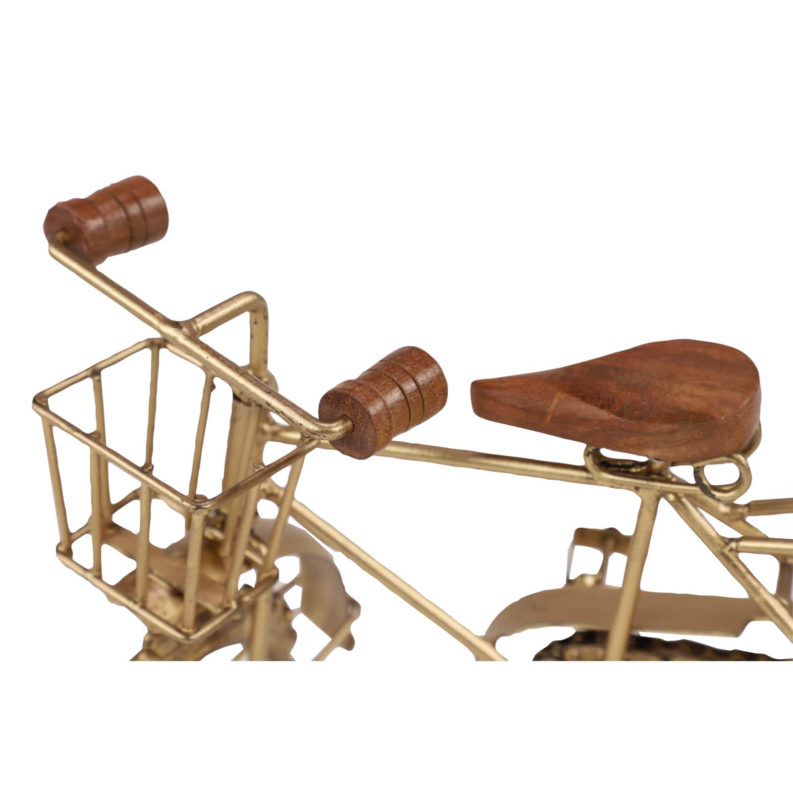 14&#x22; Gold Metal Vintage Bicycle Sculpture