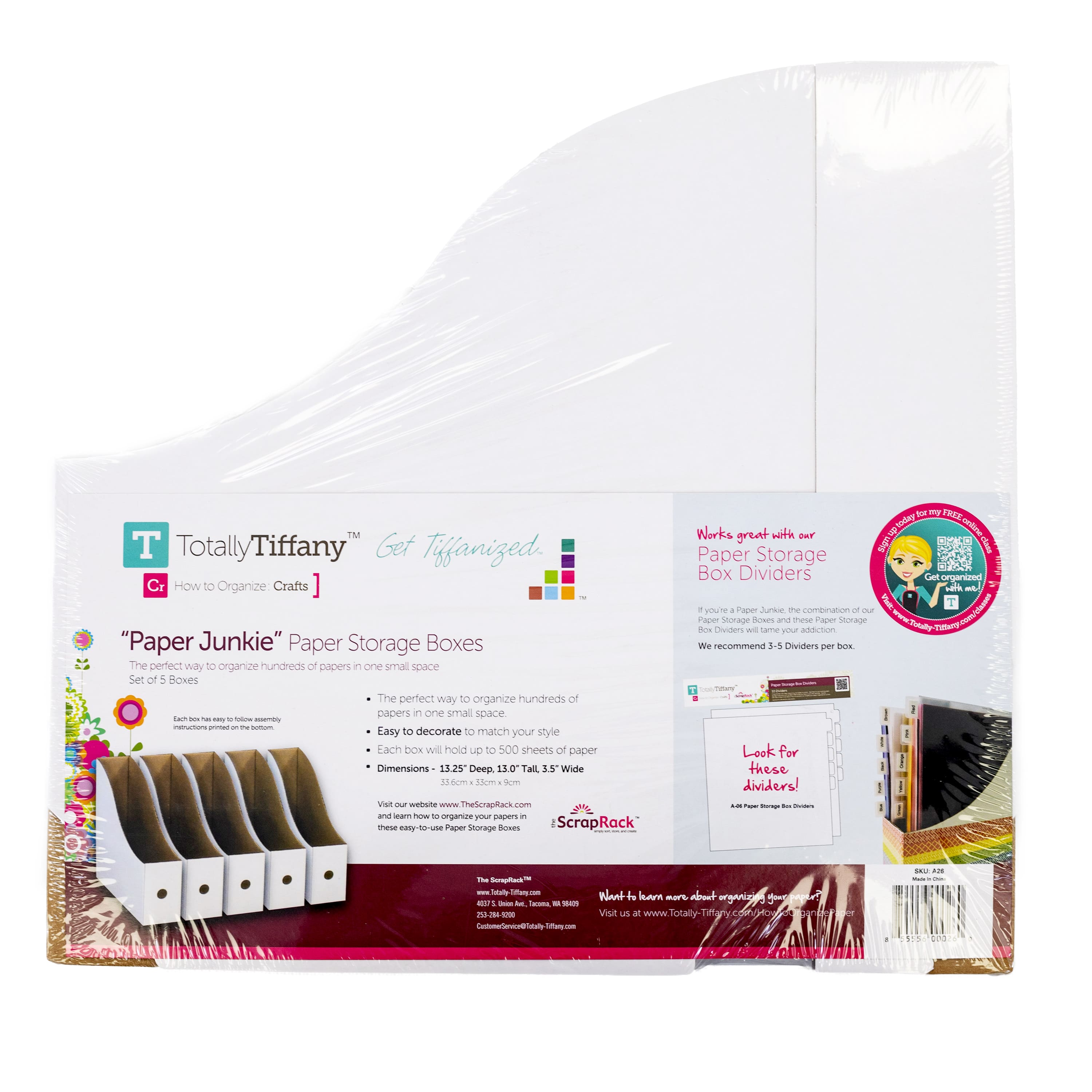 Totally-Tiffany™ Paper Junkie Straight Up Paper Storage Boxes, 5ct.