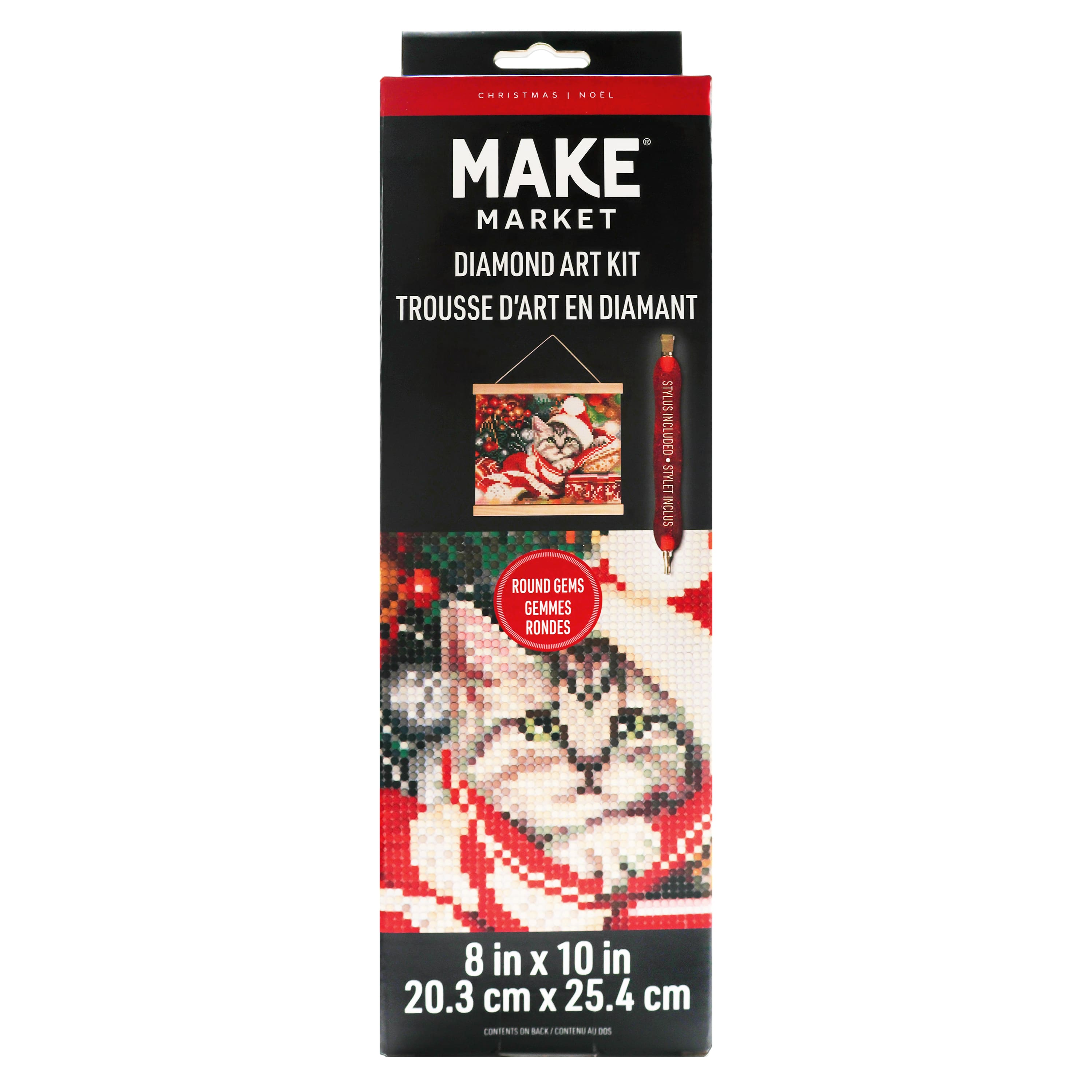 8&#x22; x 10&#x22; Kitten Diamond Art Kit with Frame by Make Market&#xAE;