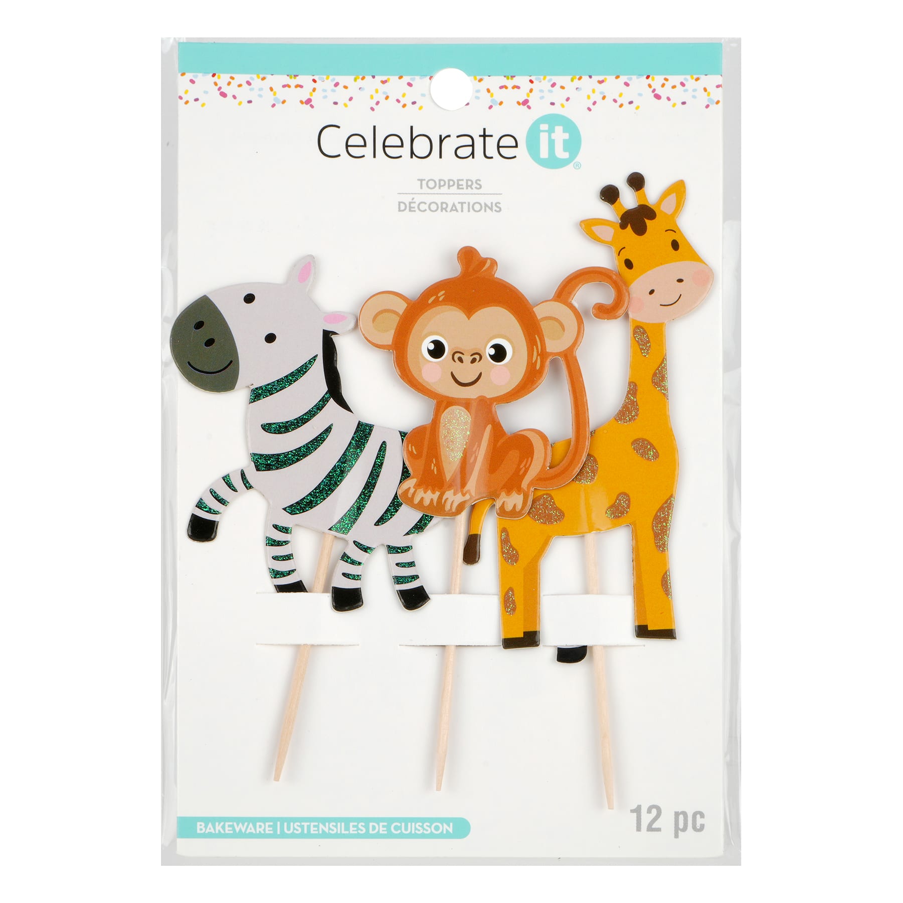 Jungle Animals Cupcake Toppers, 12ct. by Celebrate It®
