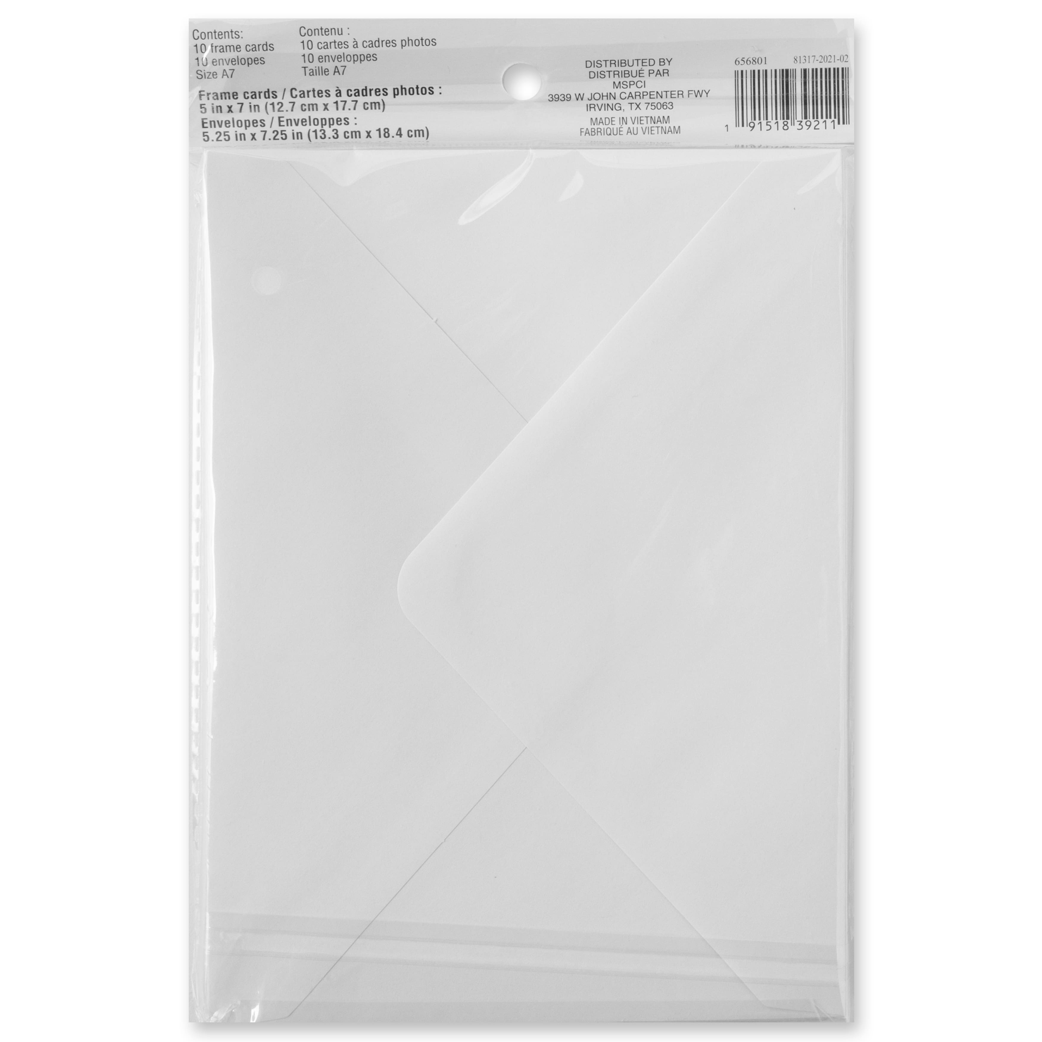 White Frame Cards &#x26; Envelopes by Recollections&#x2122;, 5&#x22; x 7&#x22;