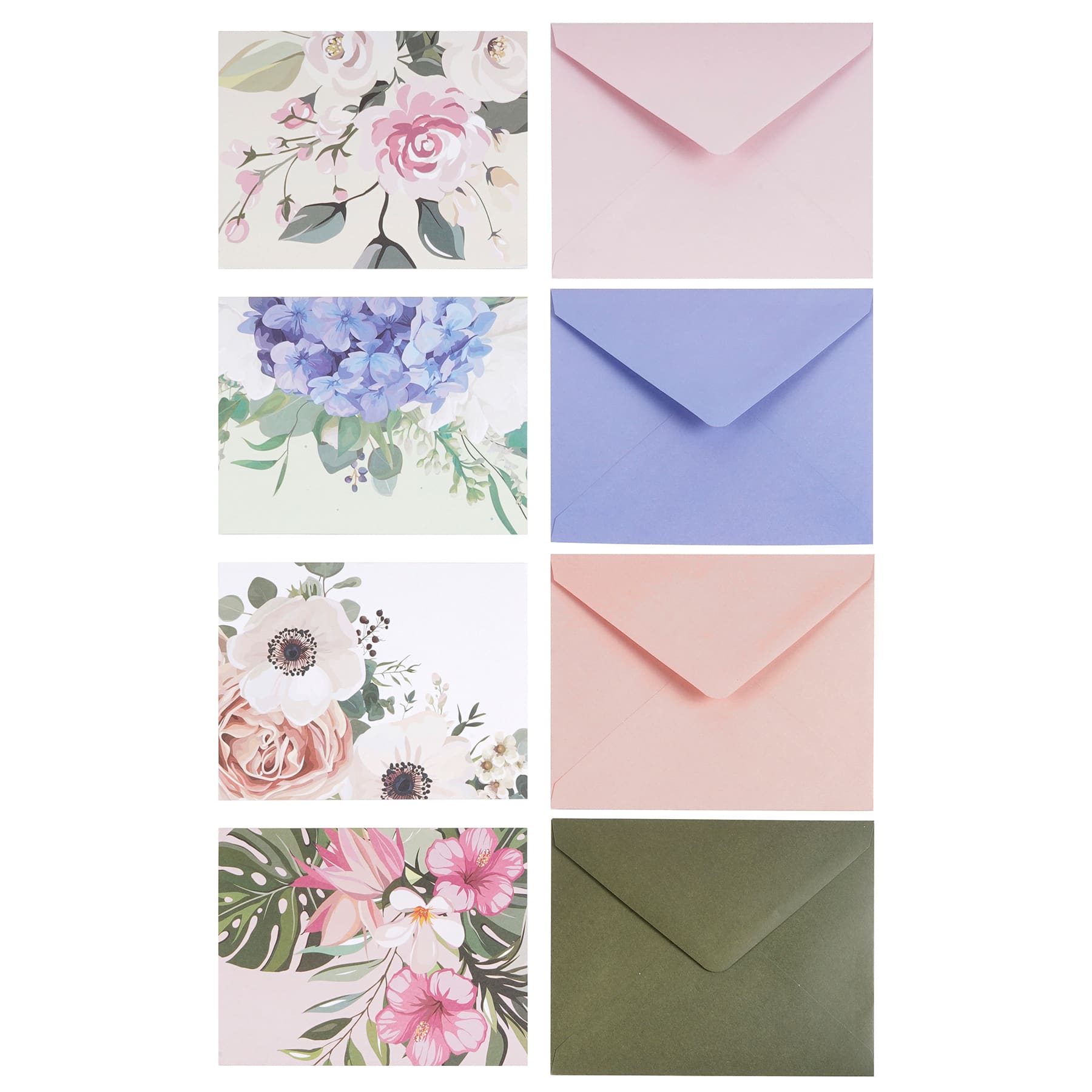 Floral Flat Cards &#x26; Envelopes by Recollections&#x2122;, 4.25&#x22; x 5.5&#x22;