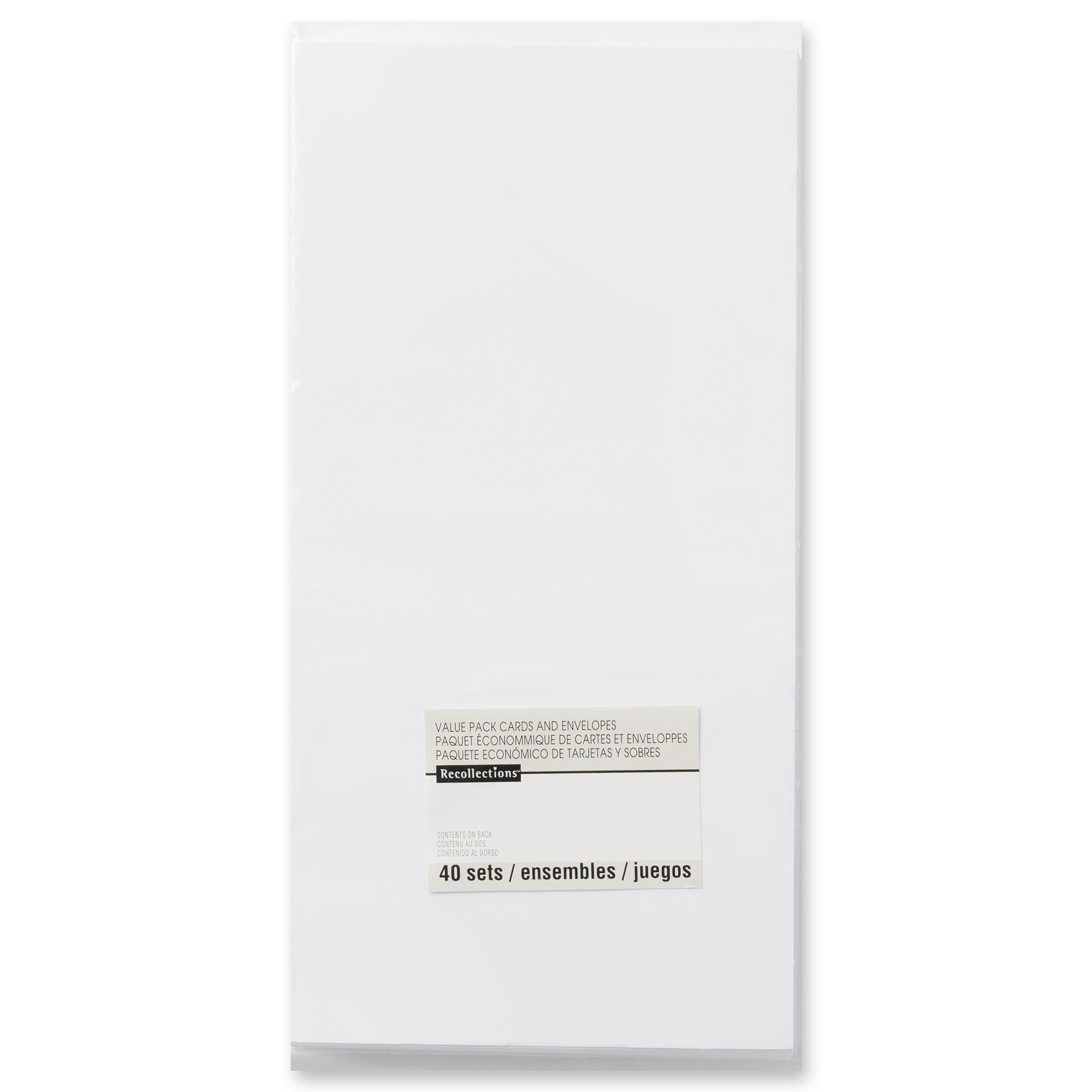 5.5&#x22; x 5.5&#x22; White Square Card &#x26; Envelope Set by Recollections&#x2122;, 40ct.