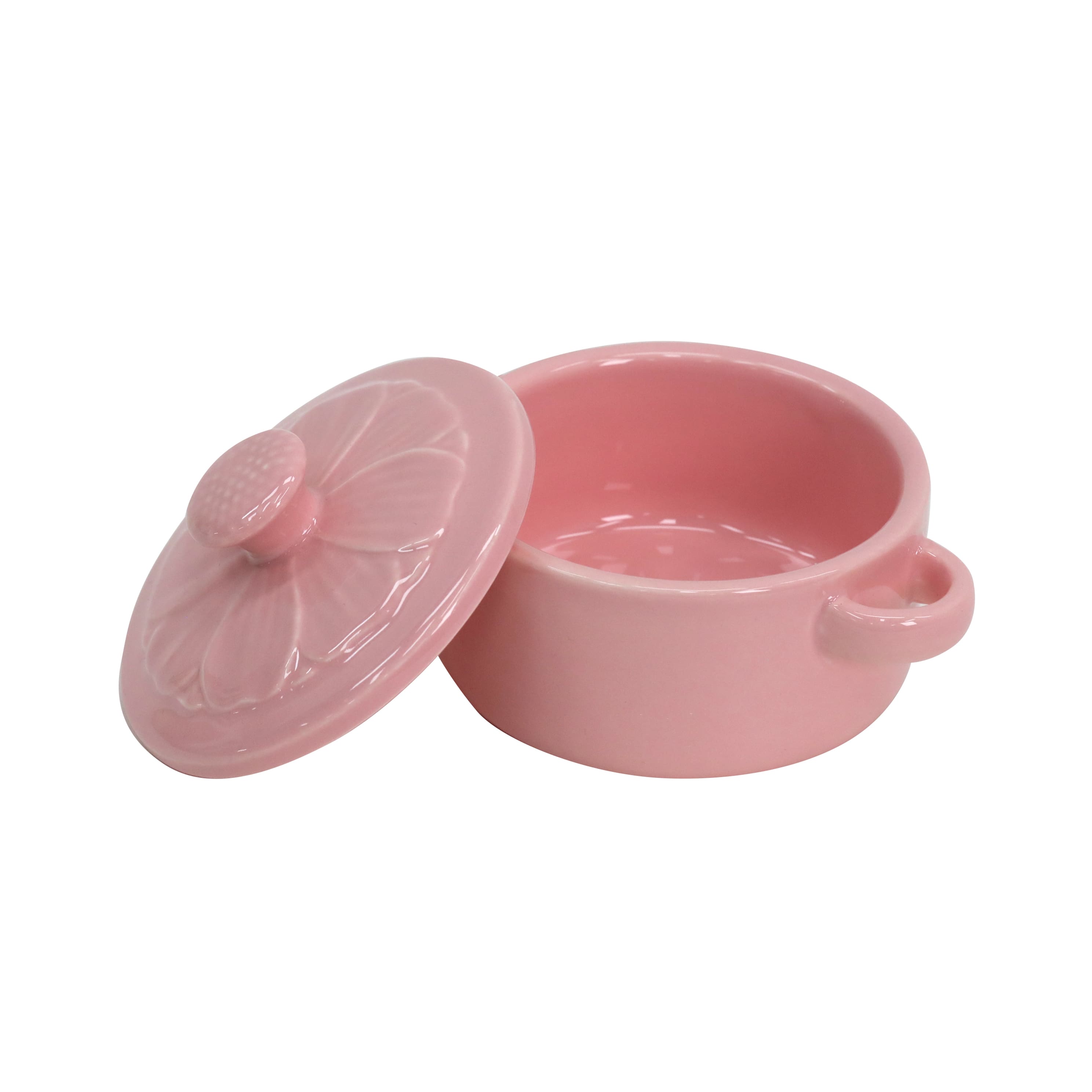 Mini cocotte en c&#xE9;ramique rose avec couvercle de Celebrate It