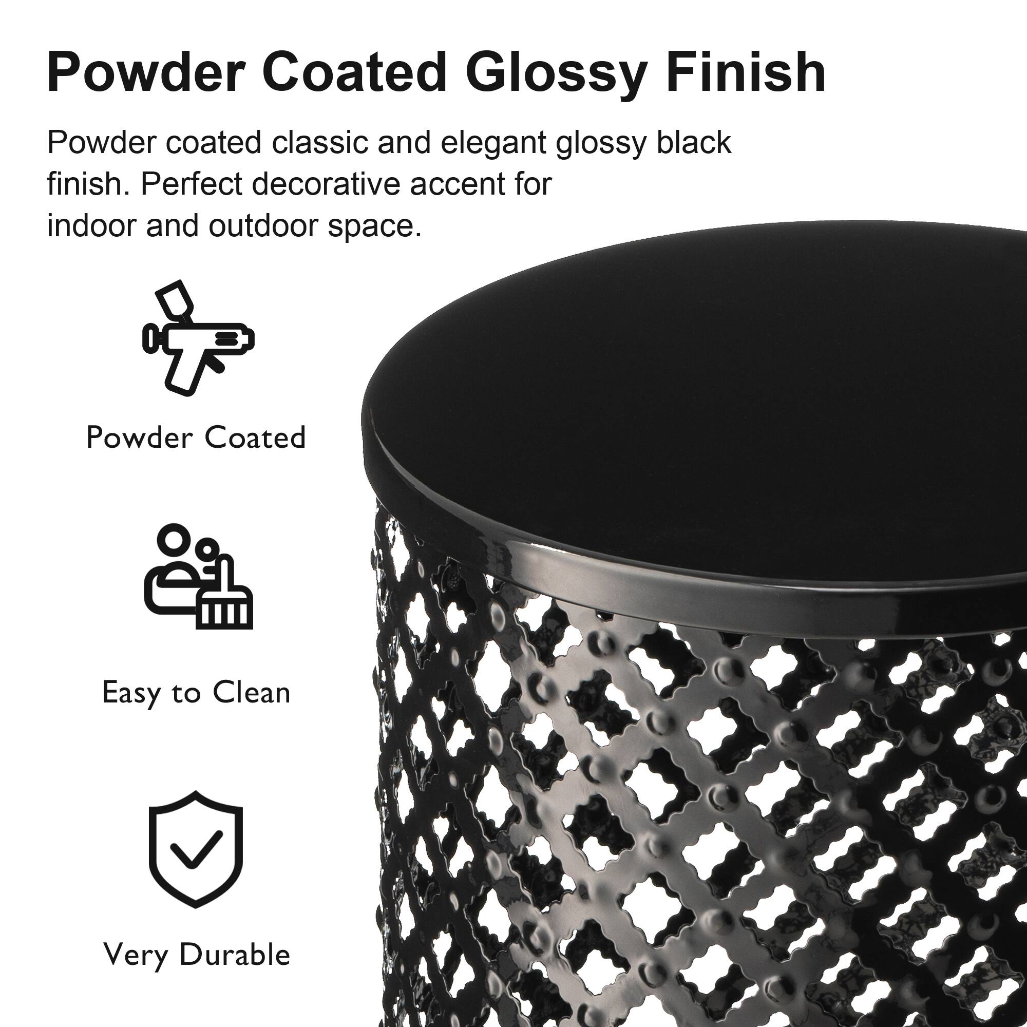 Glitzhome® Multifunctional Metal Garden Stool Set