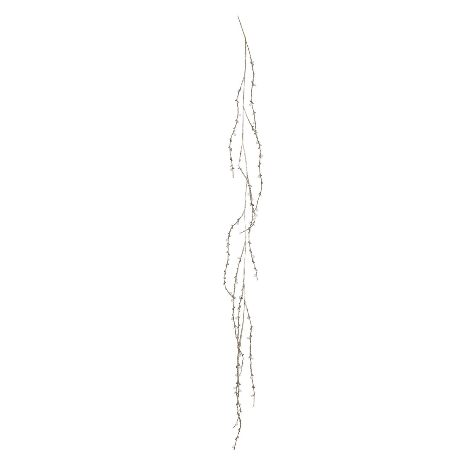 Hello Honey&#xAE; 6ft. Gold Finish Faux Twig Garland with Acrylic Jewels &#x26; Glitter