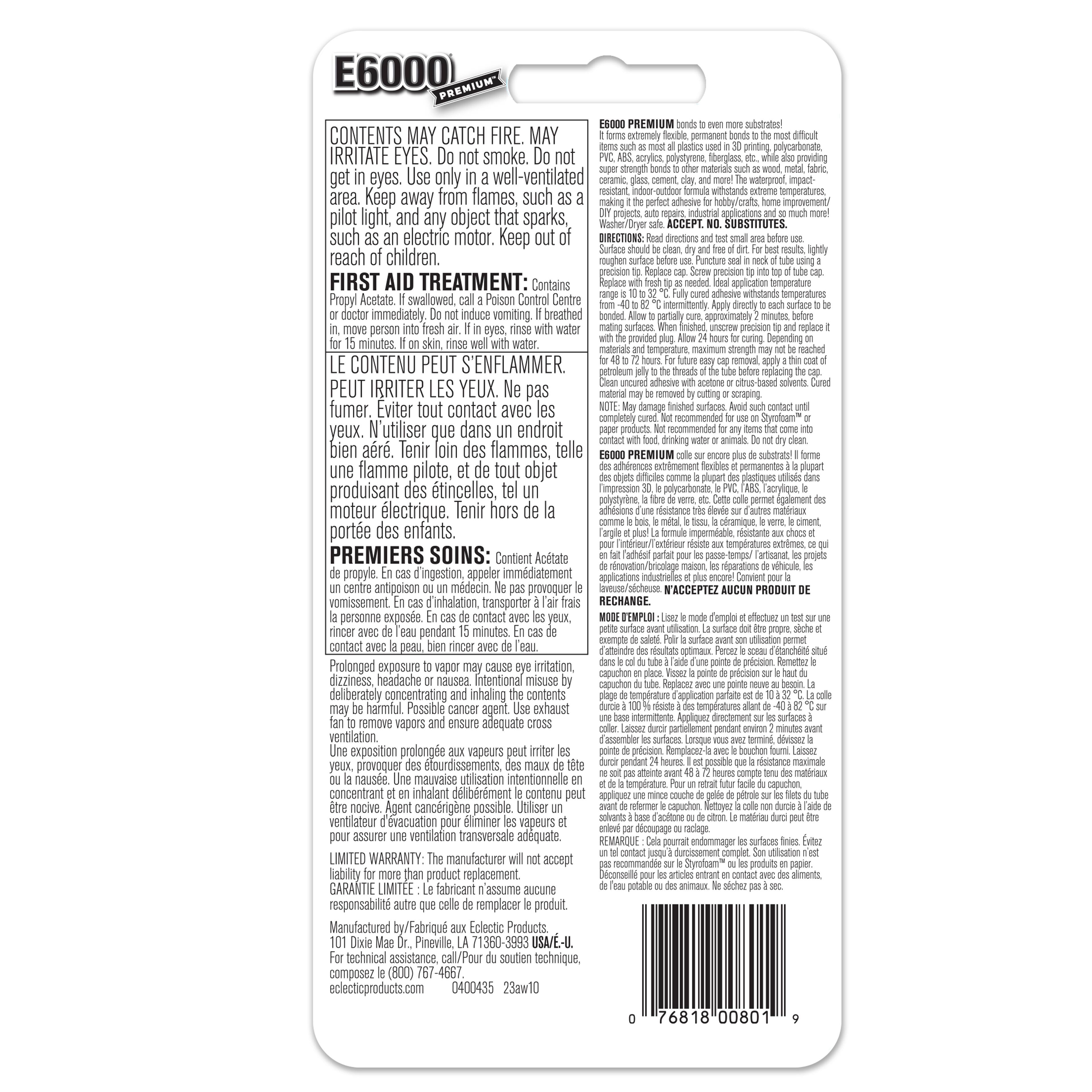 E6000 Premium™ Jewellery & Bead Contact Adhesive