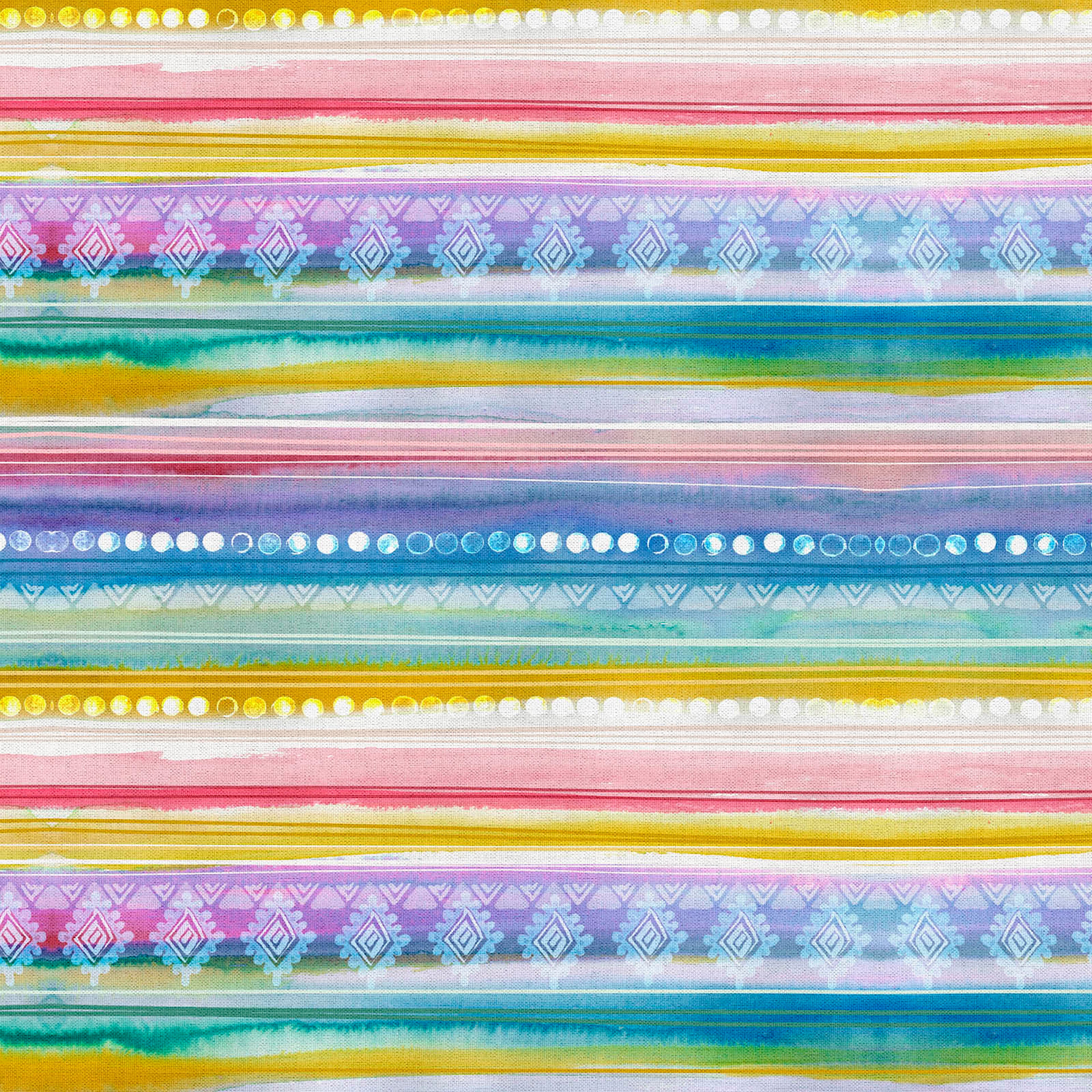 Fabric Editions Multicolor Mayari Stripe Cotton Fabric