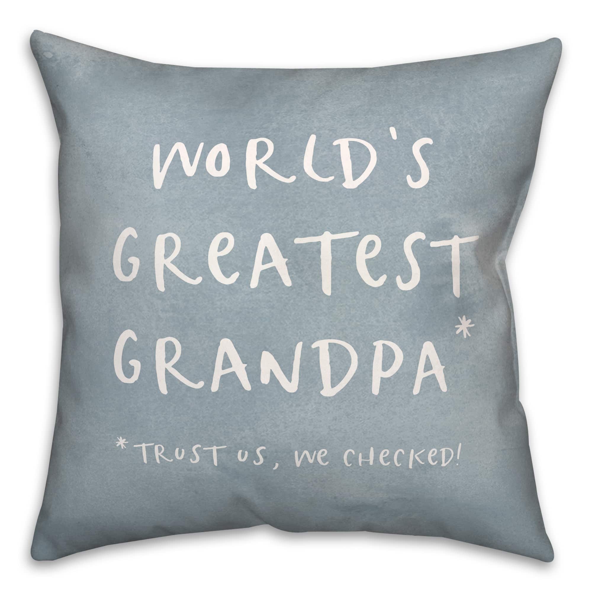 World&#x2019;s Greatest Grandpa Throw Pillow