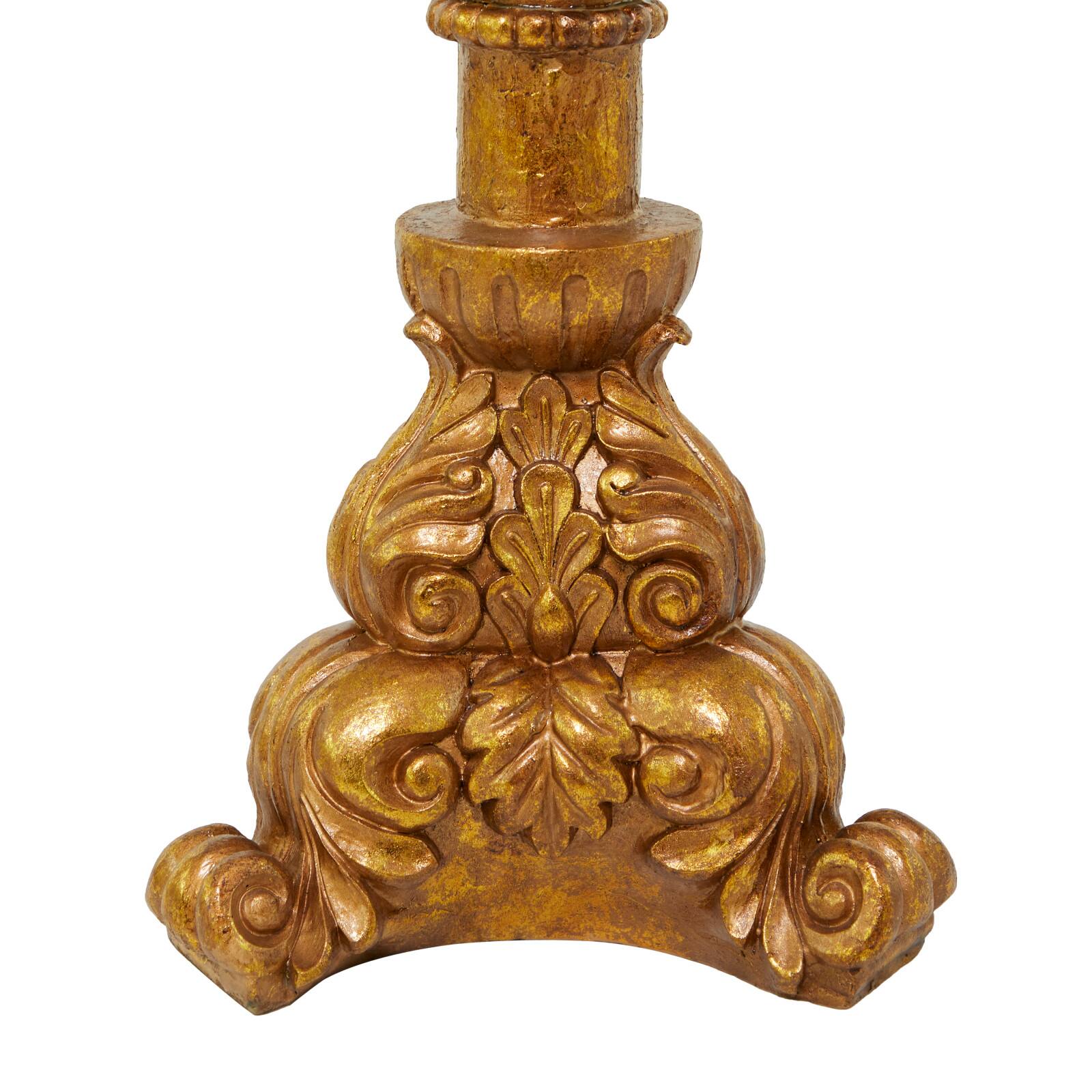 29" Brass Polystone Candle Holder