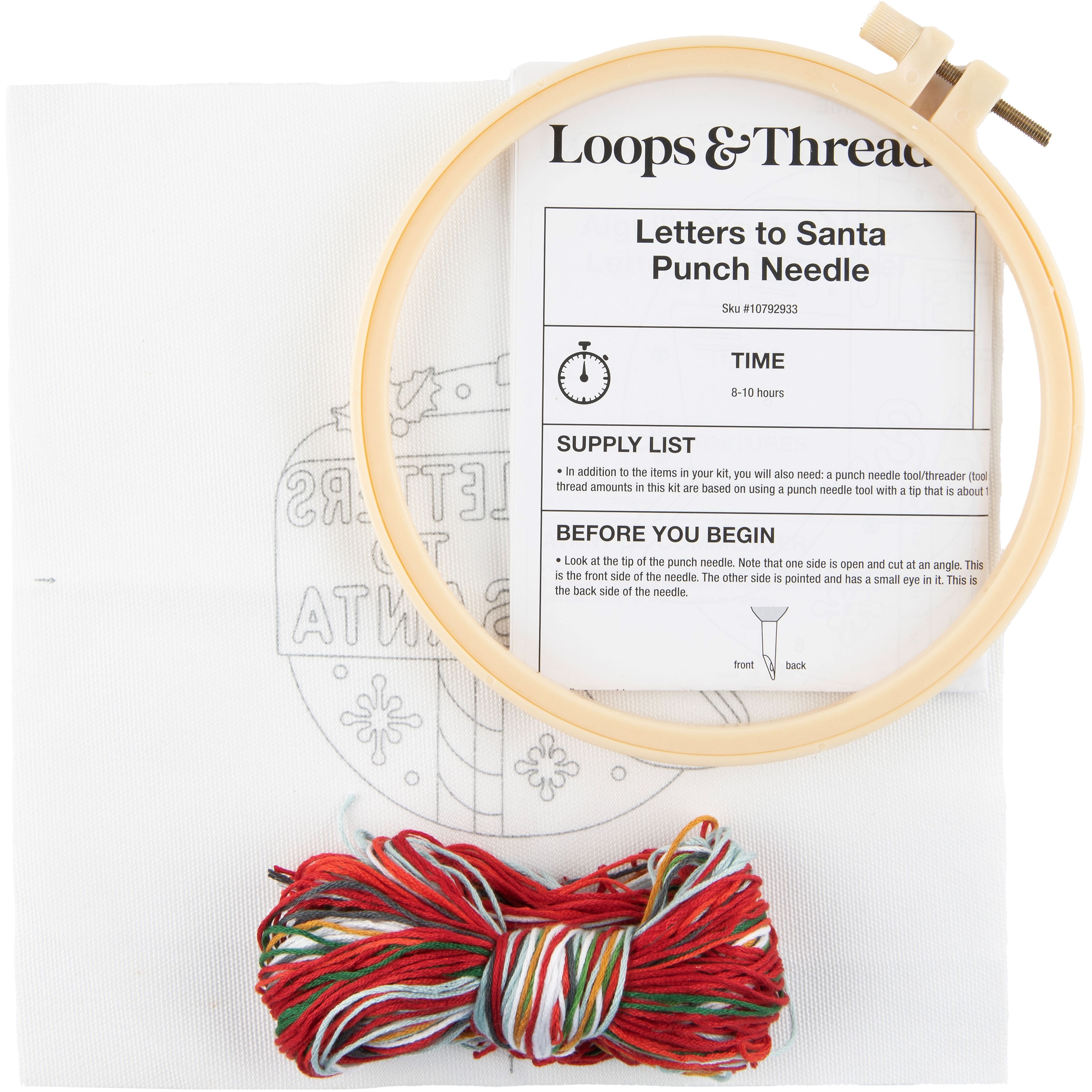 6&#x22; Letters to Santa Punch Needle Kit by Loops &#x26; Threads&#xAE;
