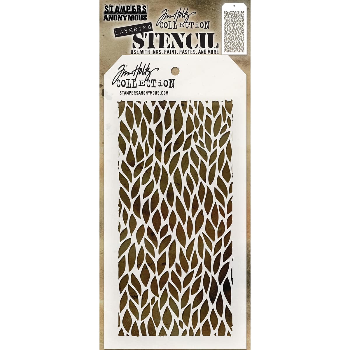 Stampers Anonymous Tim Holtz® Leafy Layering Stencil, 4" x 8.5"