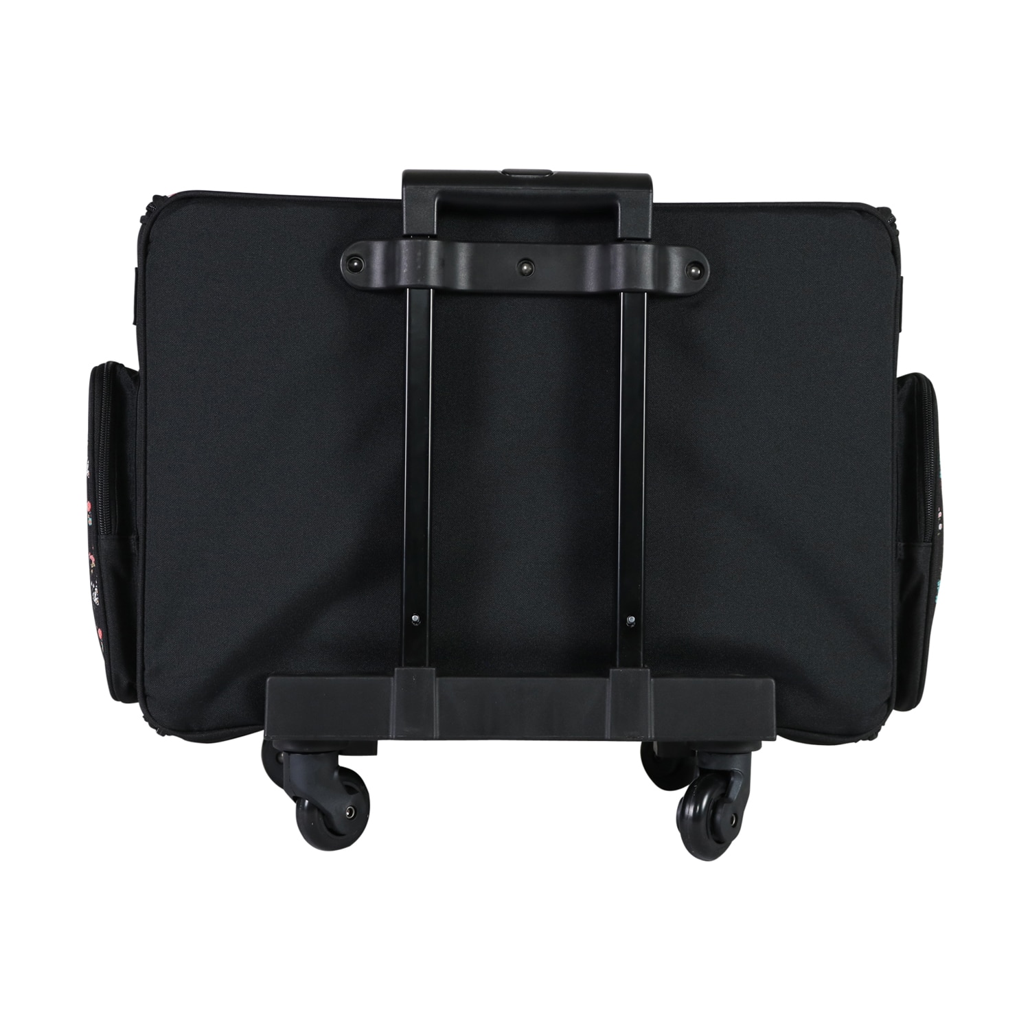Everything Mary Black Floral 4-Wheel Collapsible Deluxe Sewing Machine Storage Case