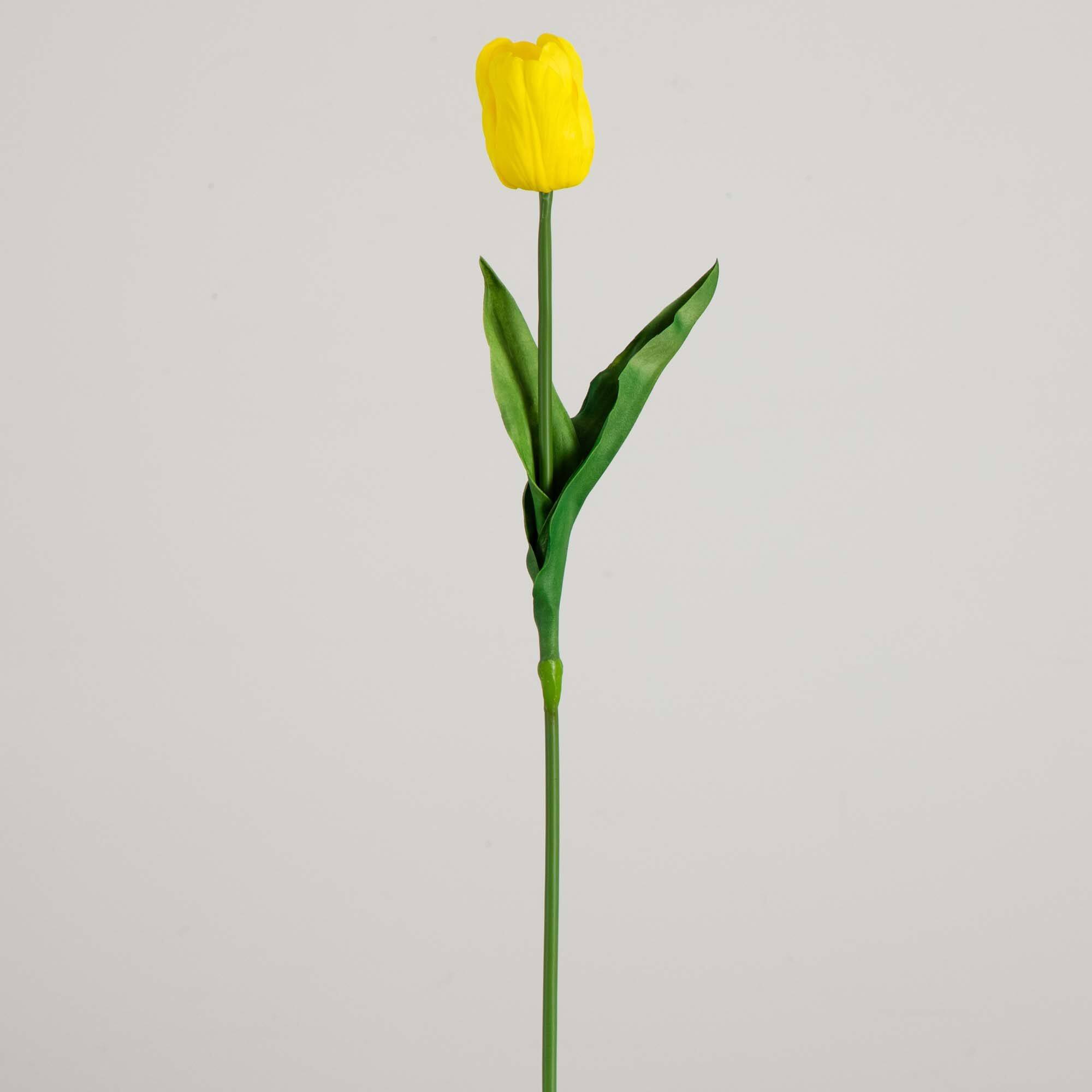 25&#x22; Yellow Tulip Flower Stems, 3ct.