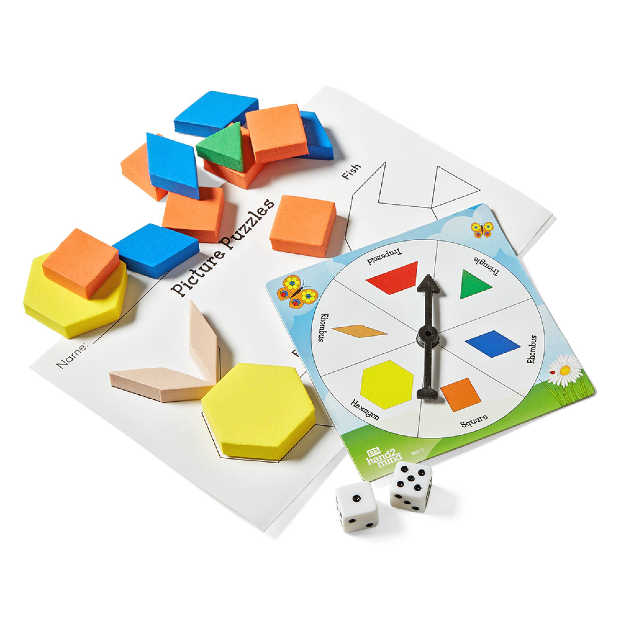 hand2mind® Pattern Blocks Pop-Up Center Math Games