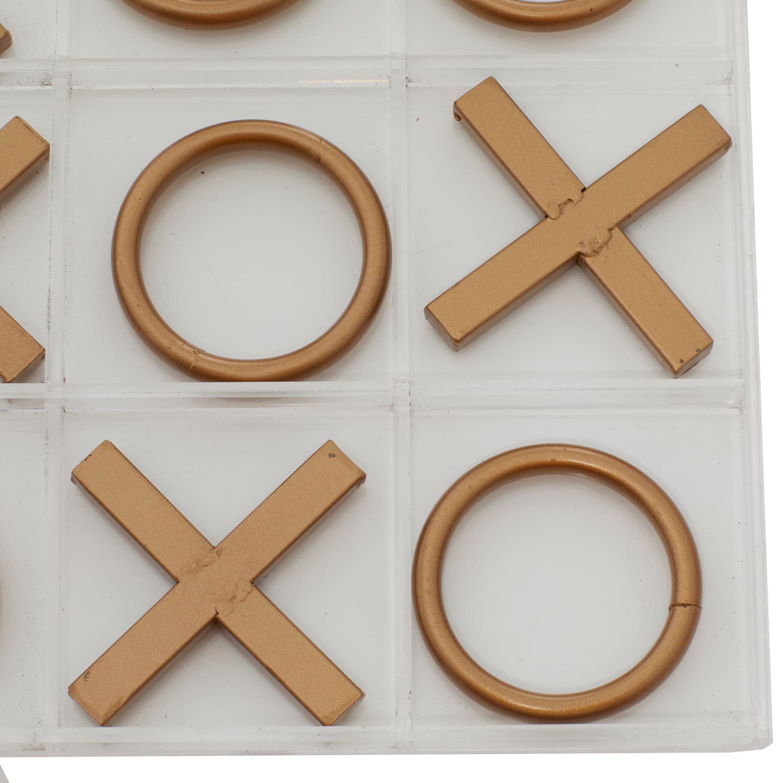 Gold Iron Tic-Tac-Toe Game Set
