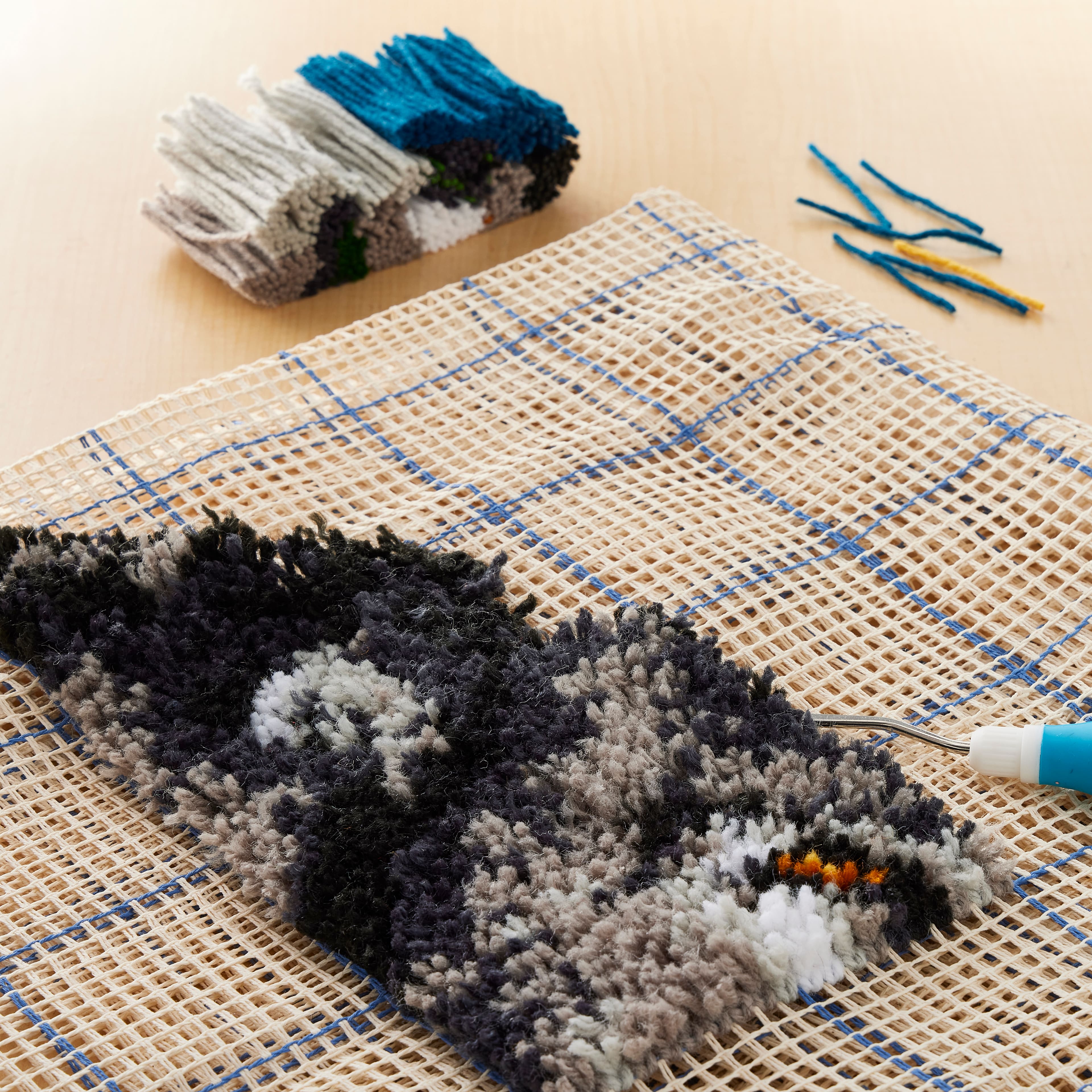 2x loquet créatif bricolage tapis faisant Kit bricolage tapis Crochet fil  Kits Crochet tapis travail décoration