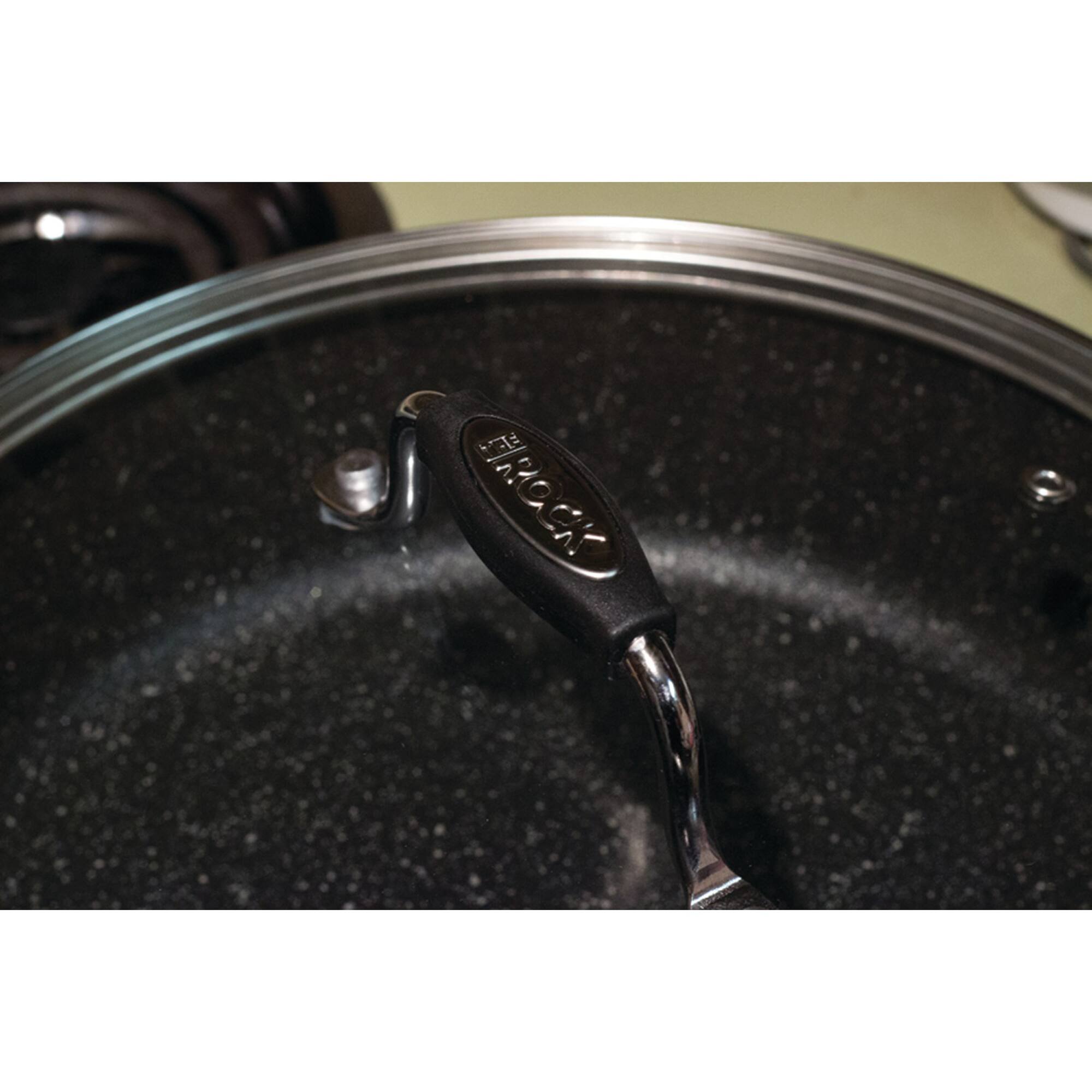THE ROCK by Starfrit 11" Deep-Fry Pan With Lid & Bakelite Handles