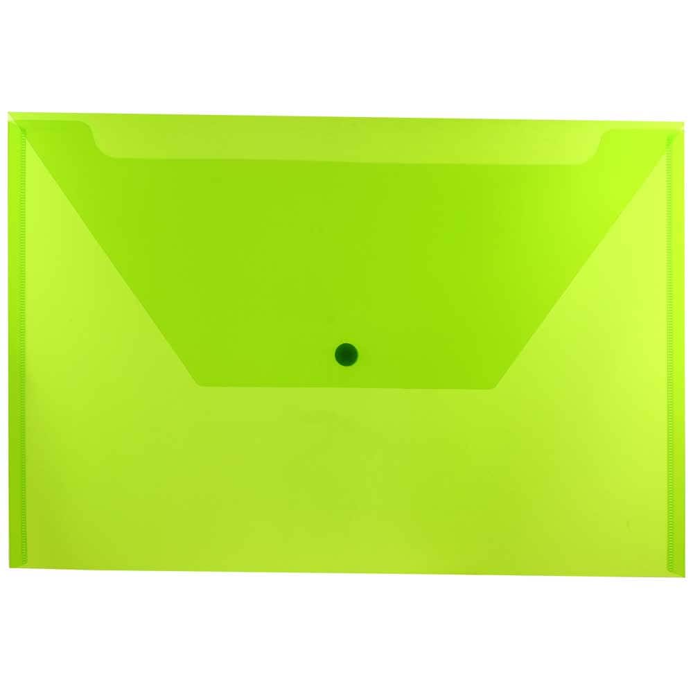 JAM Paper 9.75" x 14.5" Plastic Snap Closure Envelopes, 12ct.