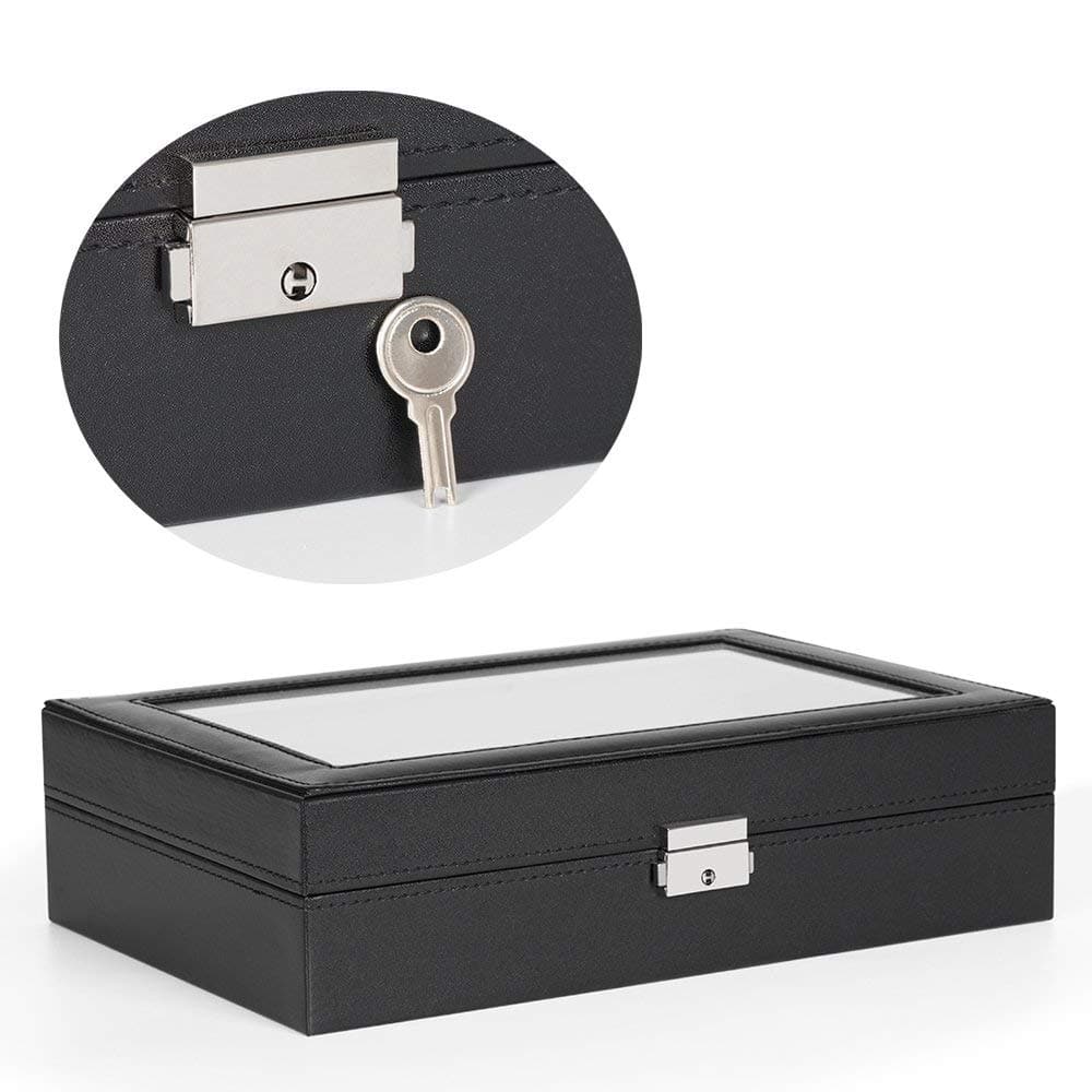 Charcoal Black Grand Ebony Jewelry Watch Box