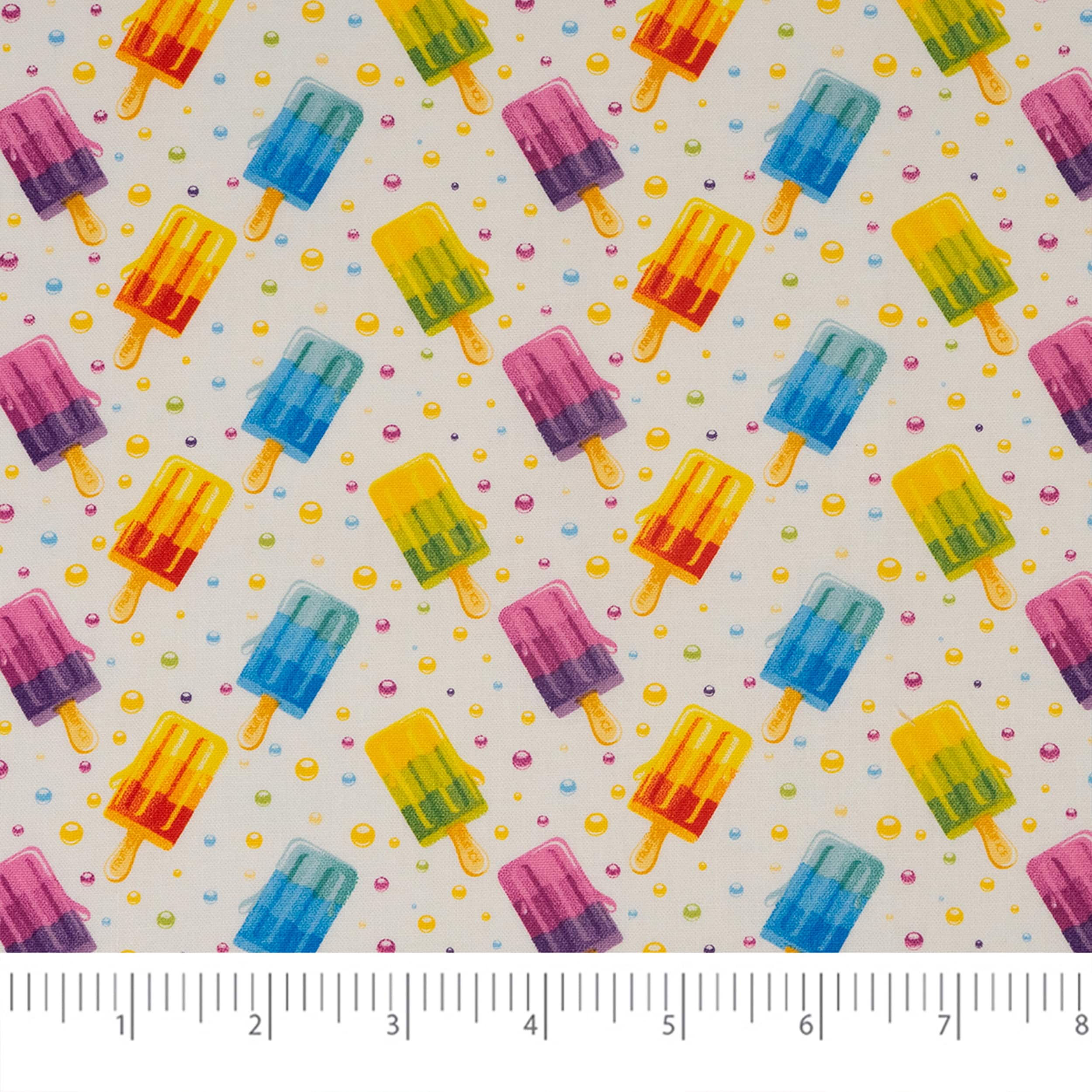 SINGER Rainbow Fruit Popsicle Cotton Fabric