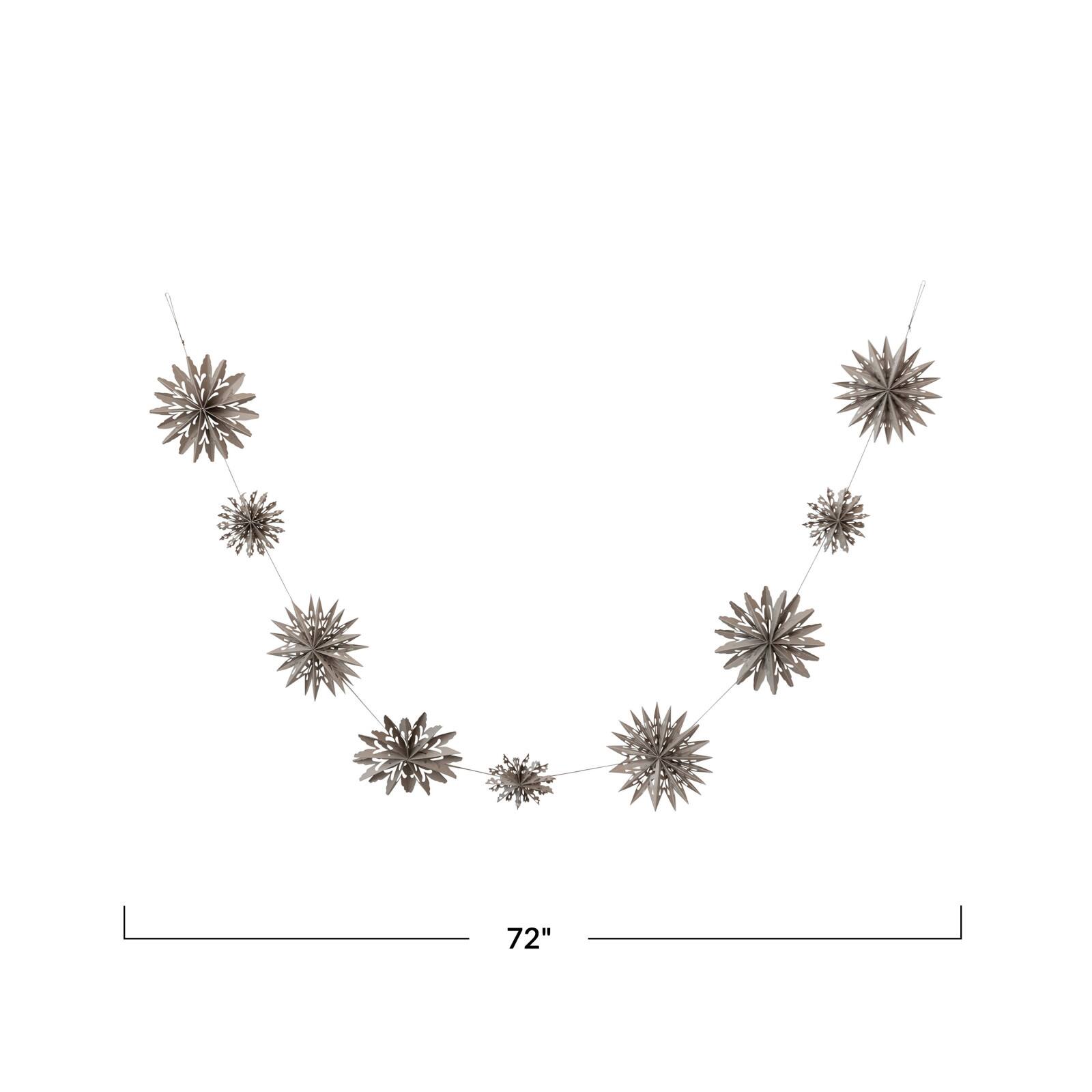 Hello Honey® 6ft. Gray Paper Snowflake Garland in Kraft Box